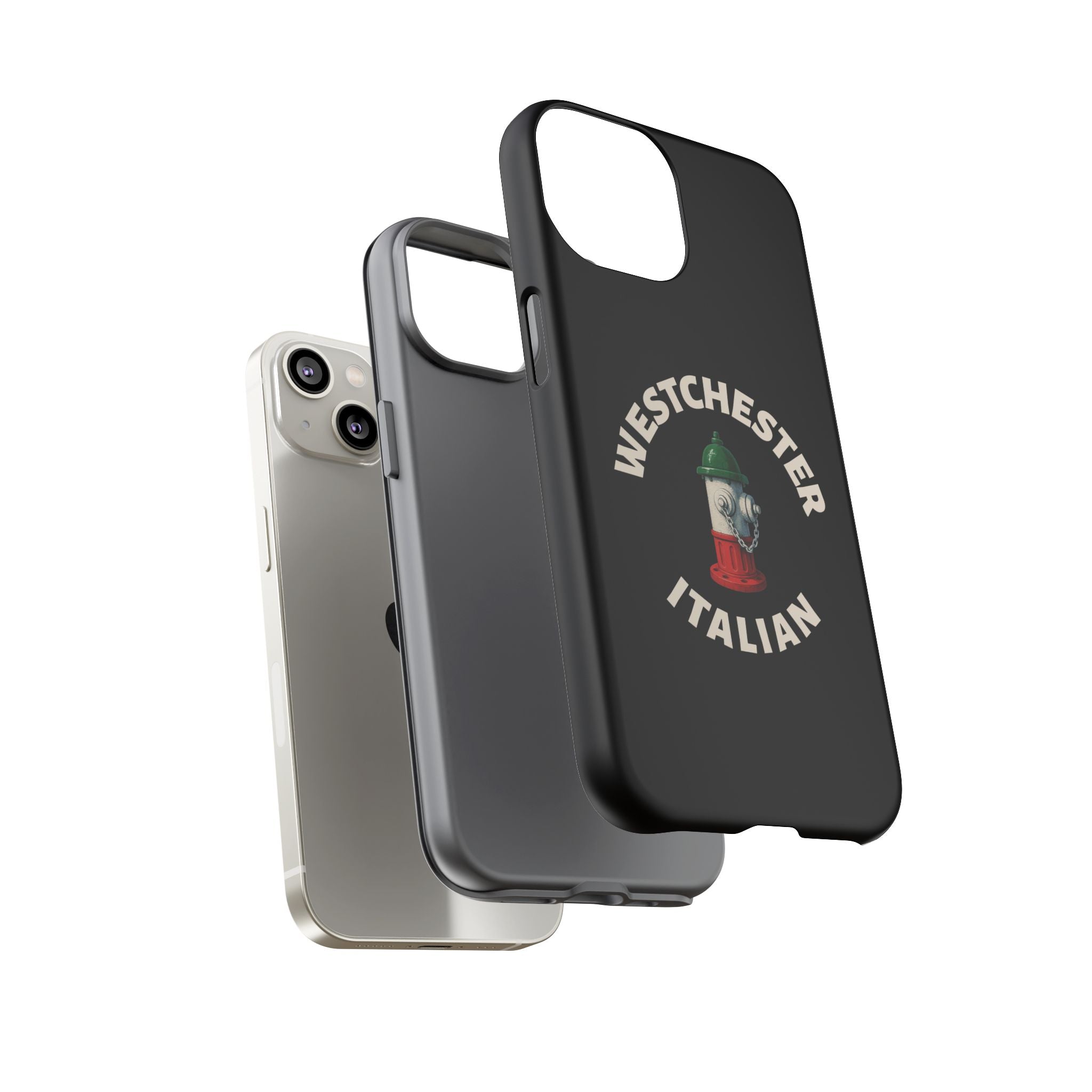 Westchester Italian Black Phone Case, Tough Cases for iPhone, Gift for Italians, Stylish Phone Cover, Unique Phone Accessory