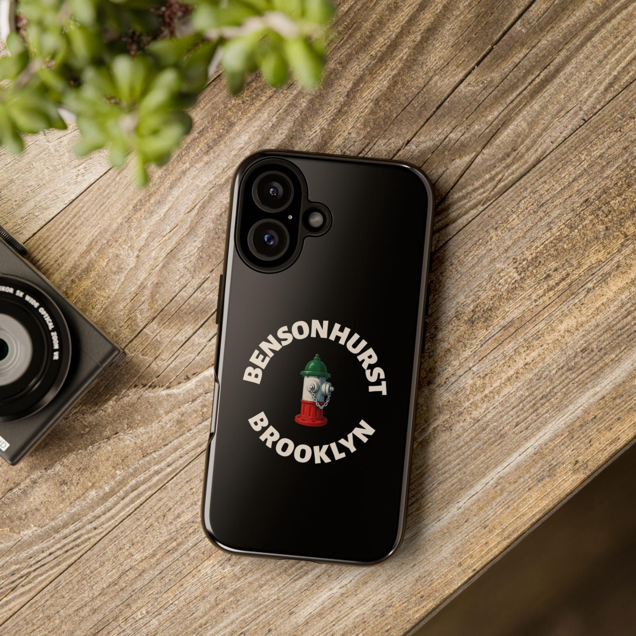 Bensonhurst Brooklyn Black Phone Case, Tough Cases for iPhone, Gift for Italians, Stylish Phone Cover, Unique Phone Accessory