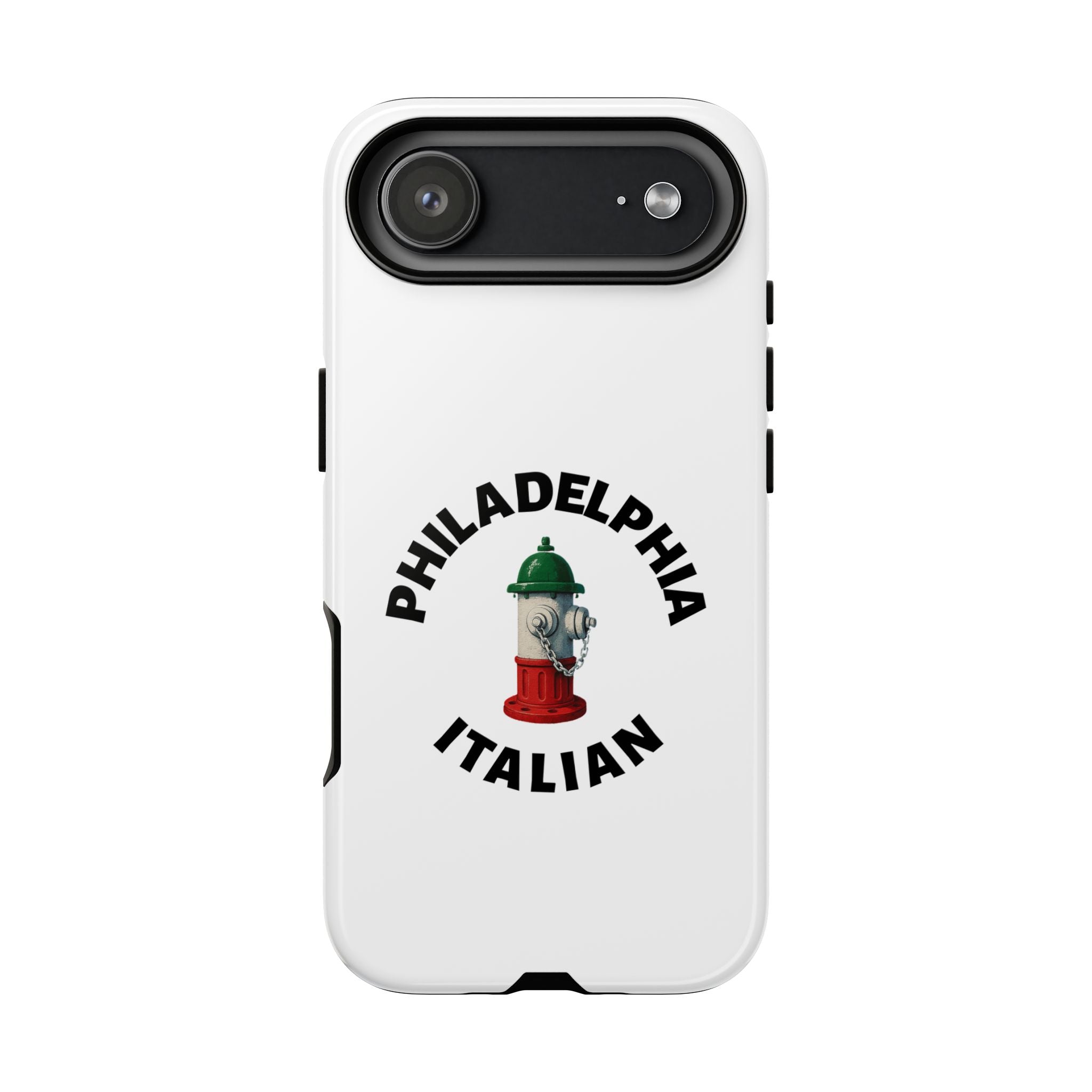 Philadelphia Italian White Phone Case, Urban Style Phone Cover, Tough Smartphone Case, Gift for Italian Heritage, Fun Streetwear Accessories