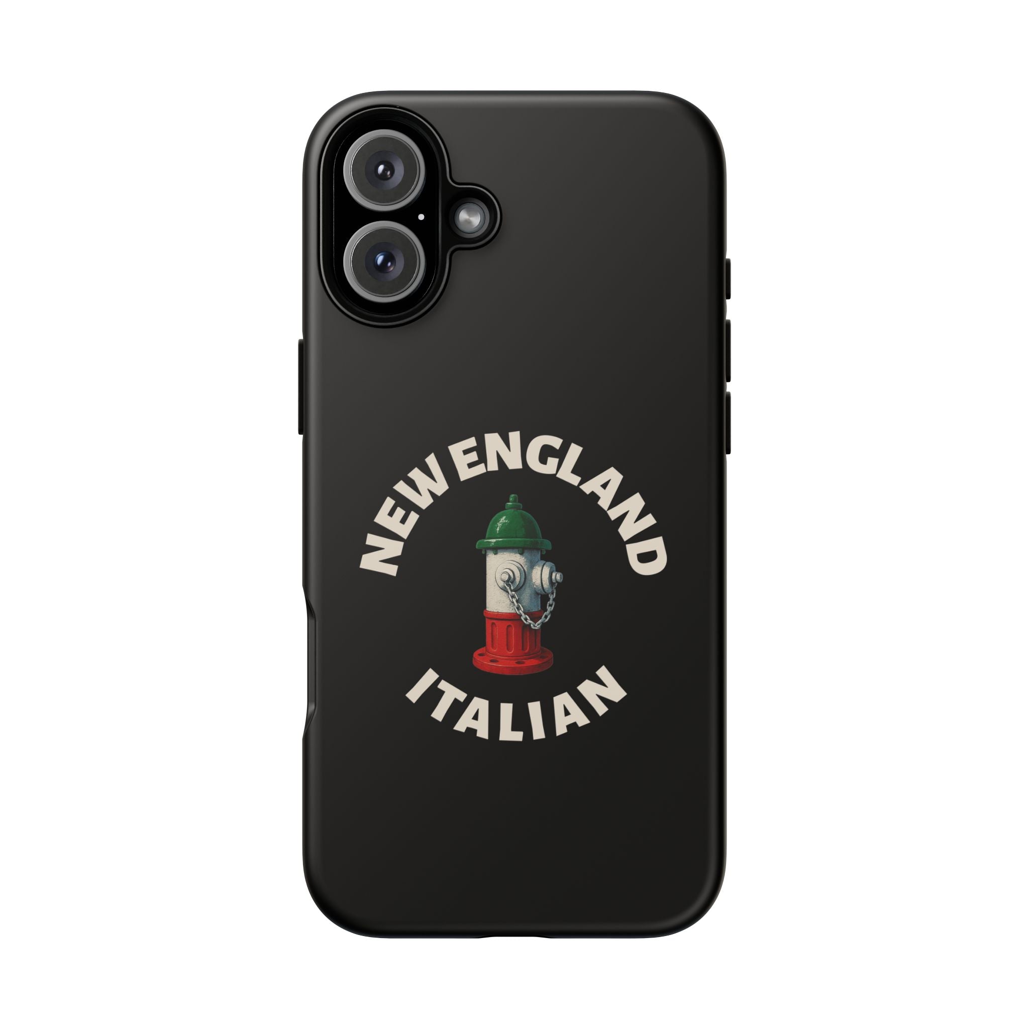 New England Italian Black Phone Case, Tough Cases for iPhone, Gift for Italians, Stylish Phone Cover, Unique Phone Accessory