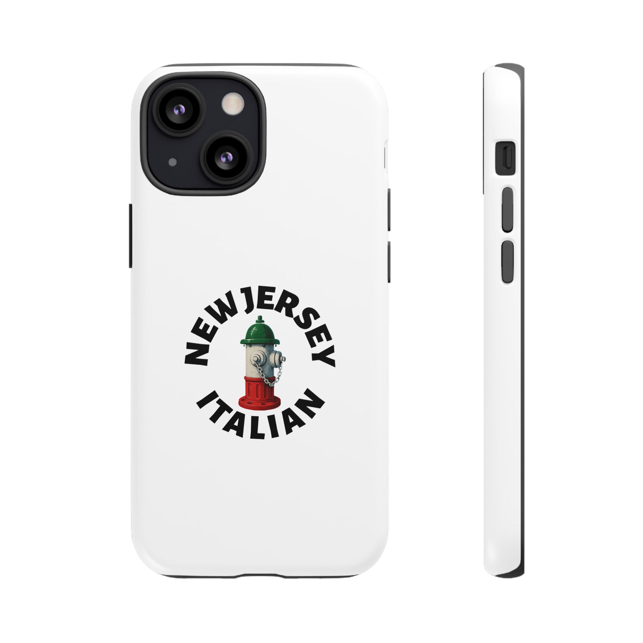 New Jersey Italian White Phone Case, Urban Style Phone Cover, Tough Smartphone Case, Gift for Italian Heritage, Fun Streetwear Accessories