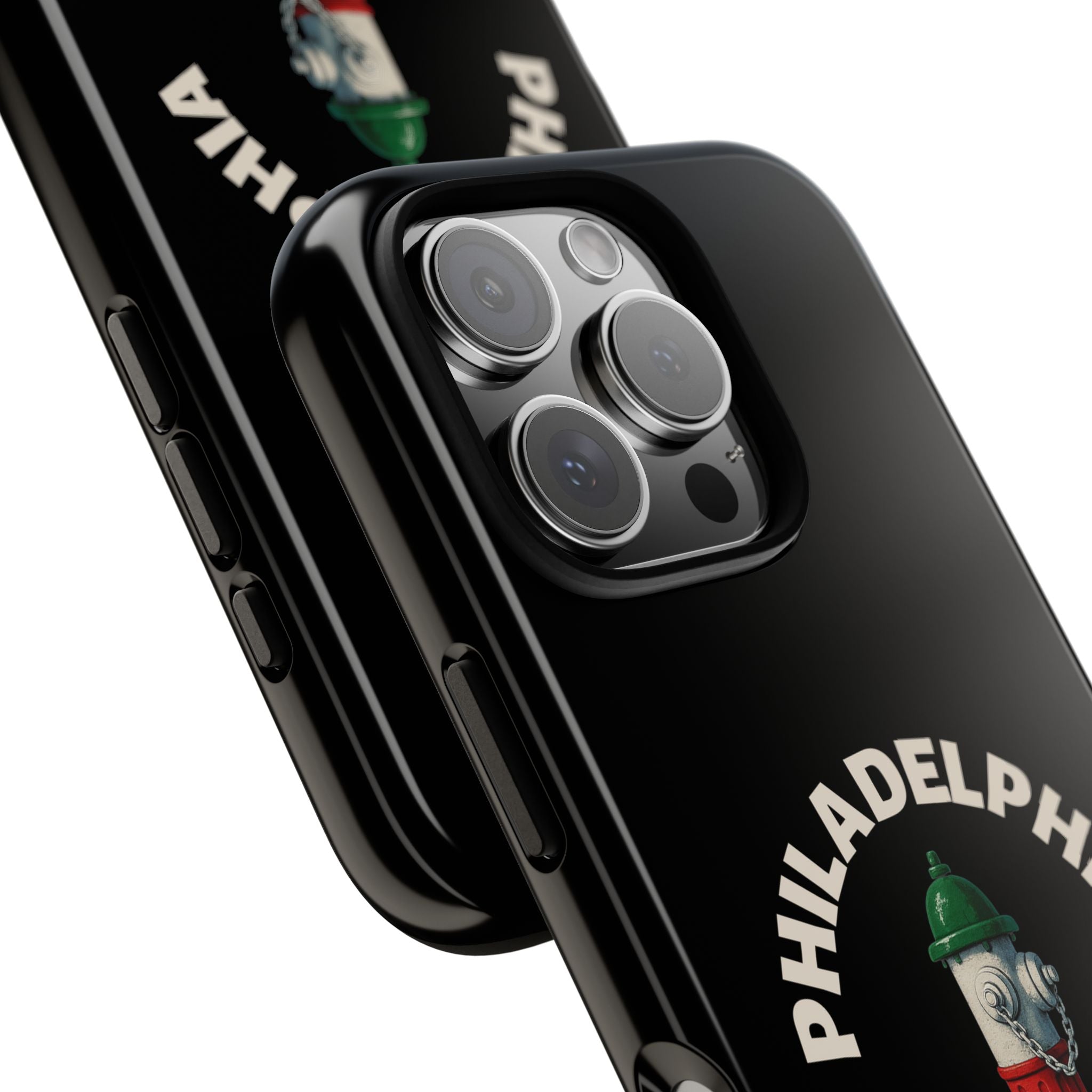Philadelphia Italian Black Phone Case, Tough Cases for iPhone, Gift for Italians, Stylish Phone Cover, Unique Phone Accessory