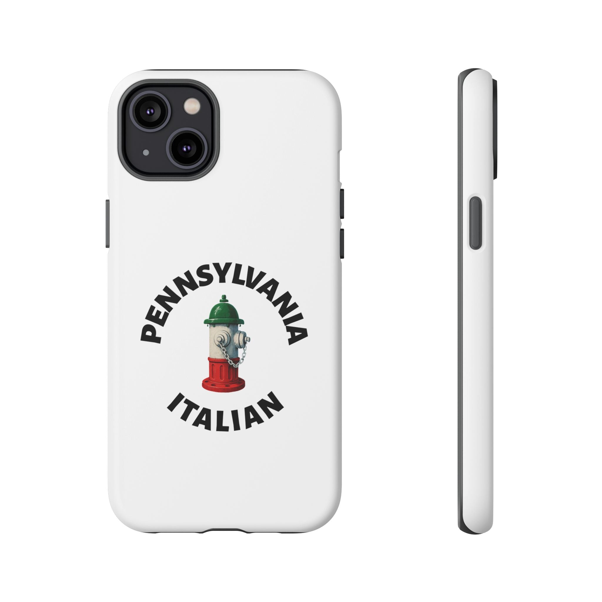 Pennsylvania Italian White Phone Case, Urban Style Phone Cover, Tough Smartphone Case, Gift for Italian Heritage, Fun Streetwear Accessories