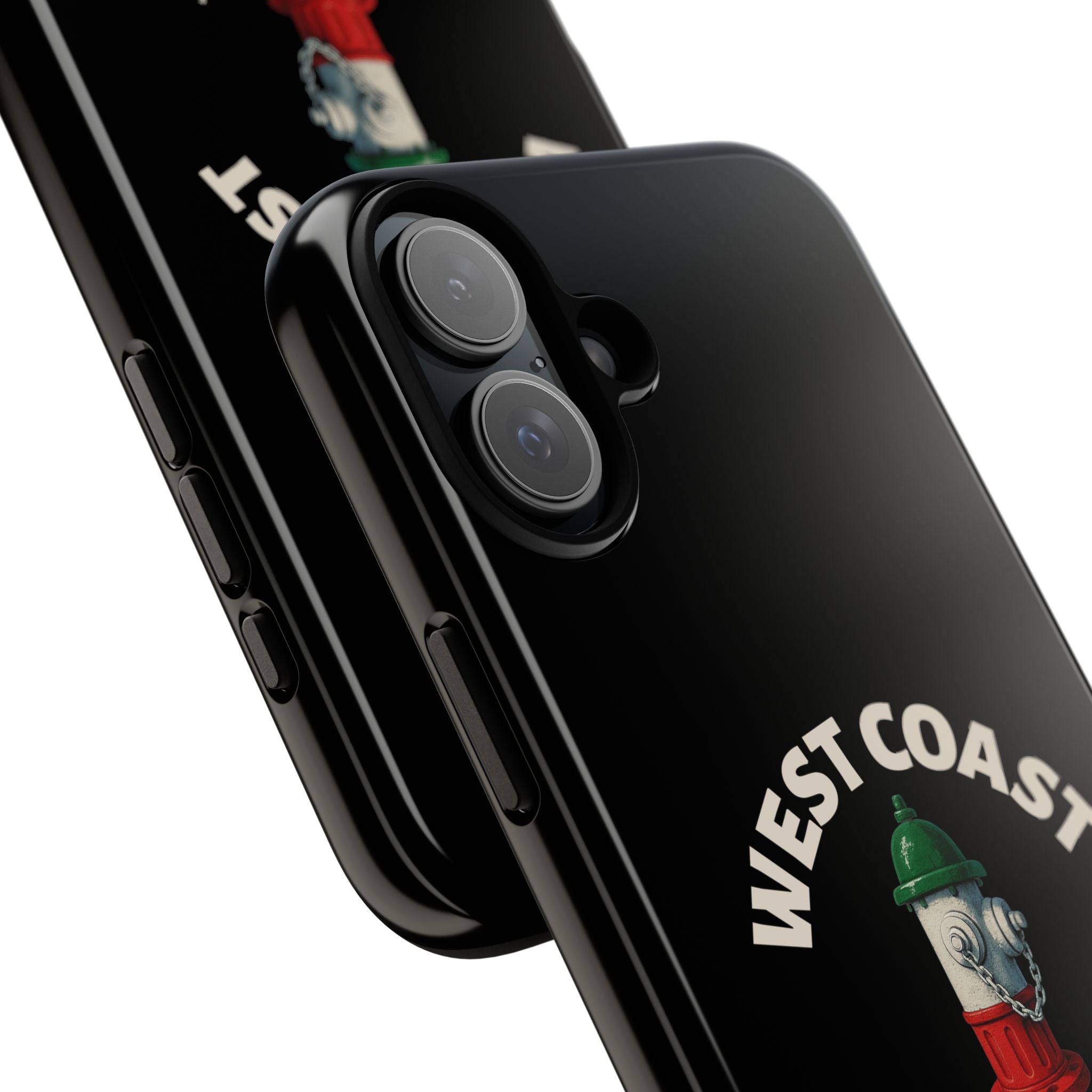 West Coast Italian Black Phone Case, Tough Cases for iPhone, Gift for Italians, Stylish Phone Cover, Unique Phone Accessory