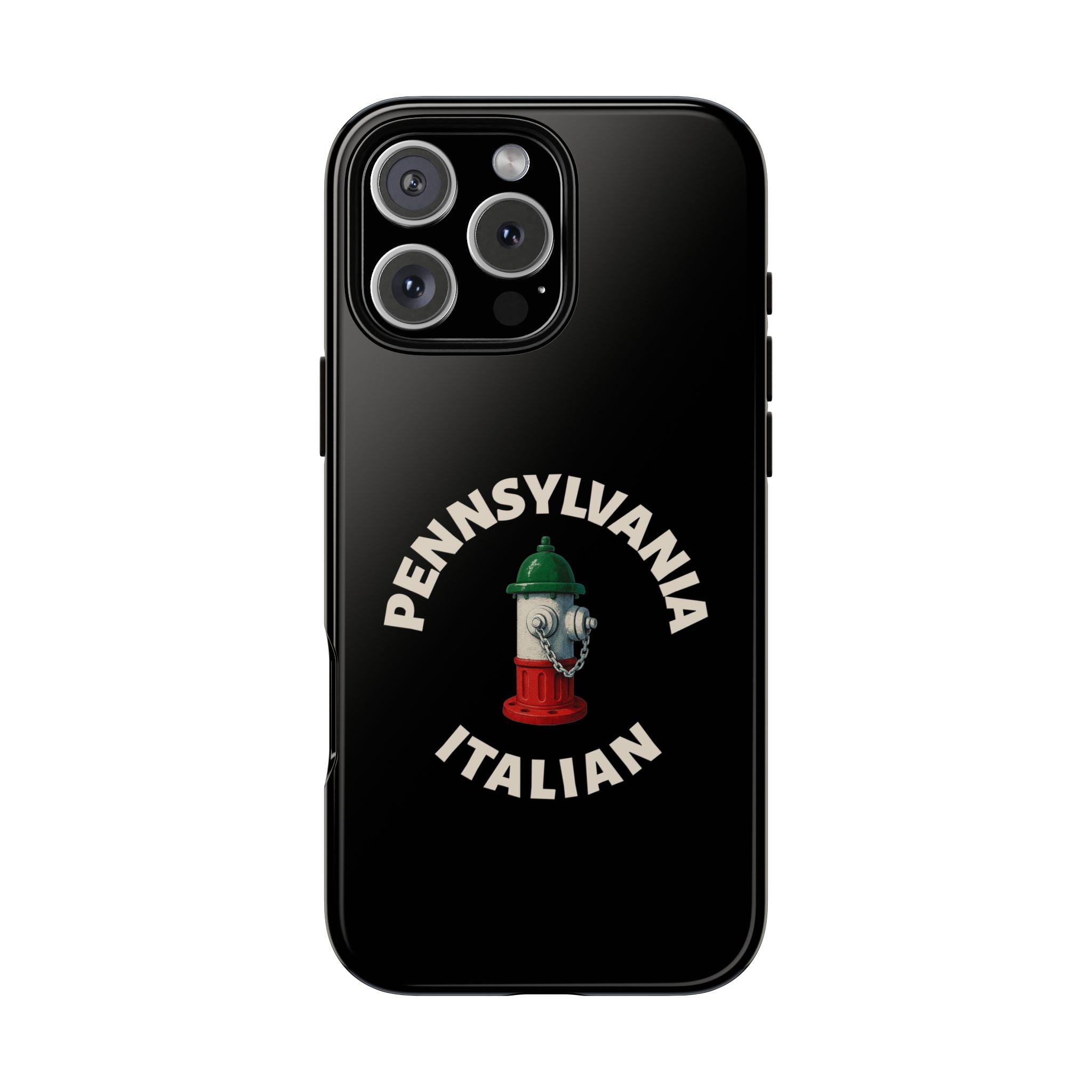 Pennsylvania Italian Black Phone Case, Tough Cases for iPhone, Gift for Italians, Stylish Phone Cover, Unique Phone Accessory