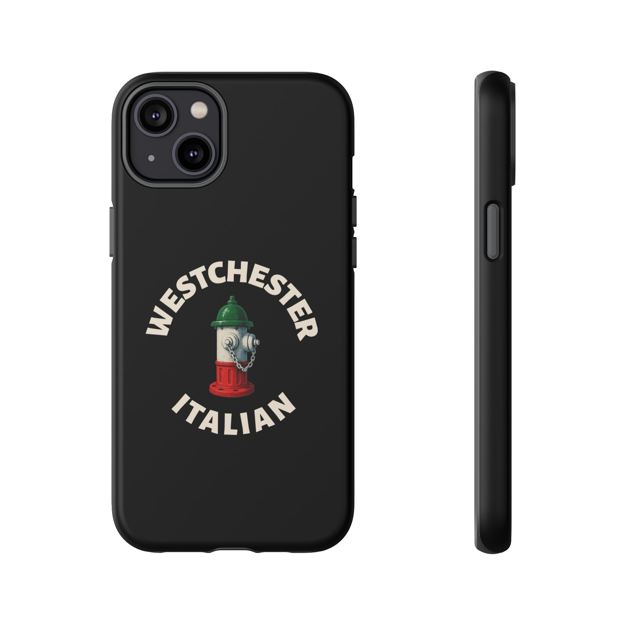 Westchester Italian Black Phone Case, Tough Cases for iPhone, Gift for Italians, Stylish Phone Cover, Unique Phone Accessory