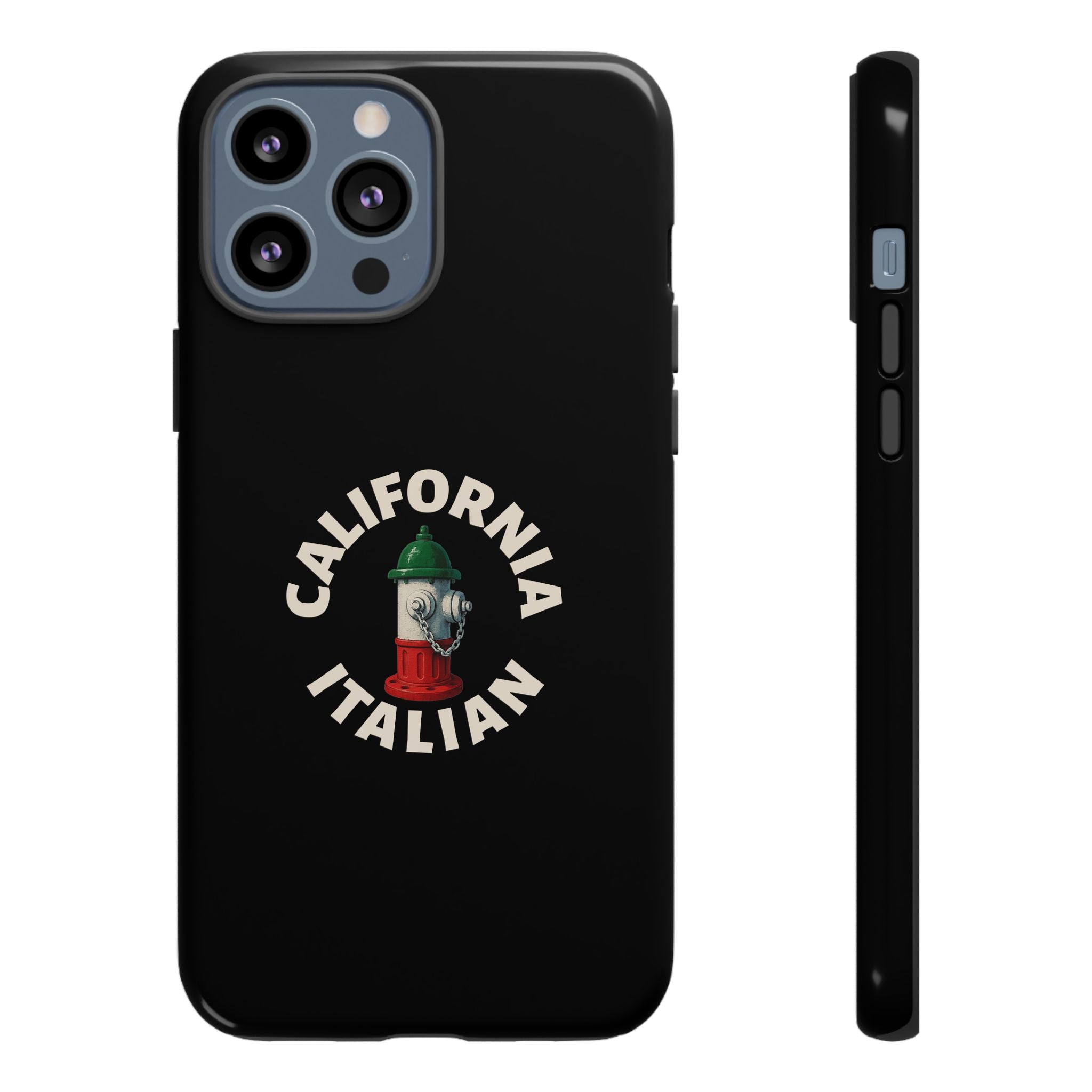California Italian Black Phone Case, Tough Cases for iPhone, Gift for Italians, Stylish Phone Cover, Unique Phone Accessory