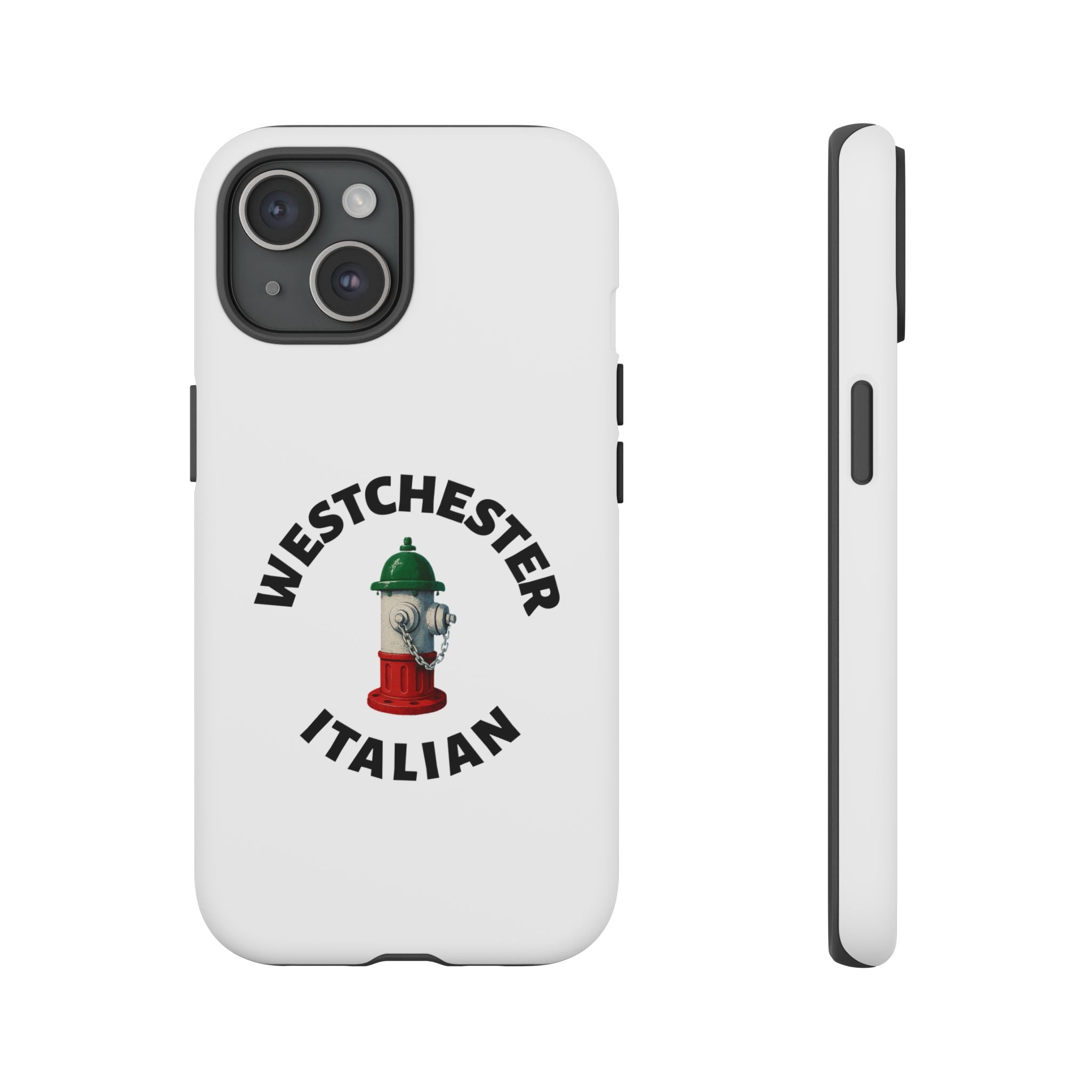 Westchester Italian White Phone Case, Urban Style Phone Cover, Tough Smartphone Case, Gift for Italian Heritage, Fun Streetwear Accessories