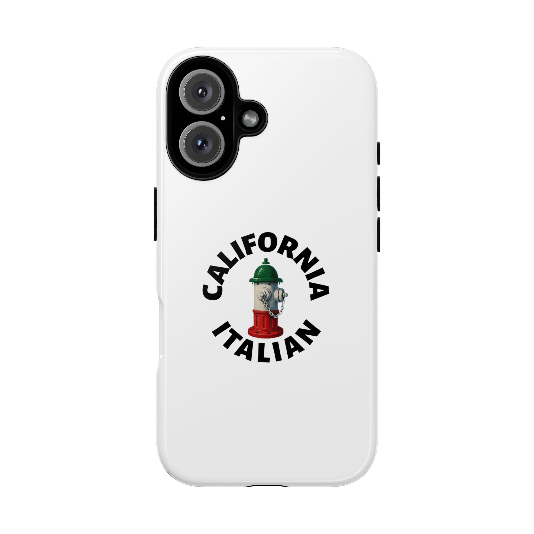 California Italian White Phone Case, Urban Style Phone Cover, Tough Smartphone Case, Gift for Italian Heritage, Fun Streetwear Accessories