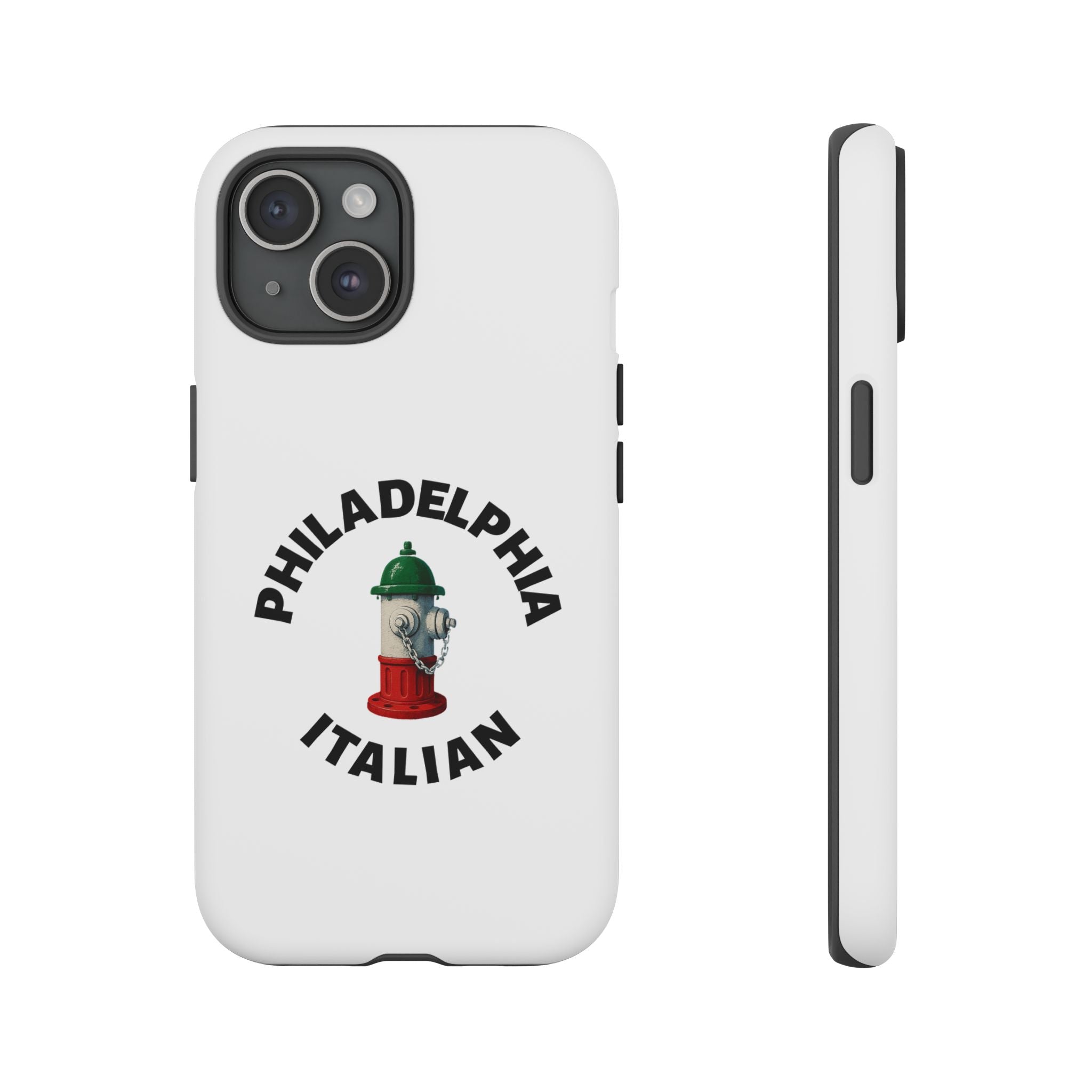 Philadelphia Italian White Phone Case, Urban Style Phone Cover, Tough Smartphone Case, Gift for Italian Heritage, Fun Streetwear Accessories