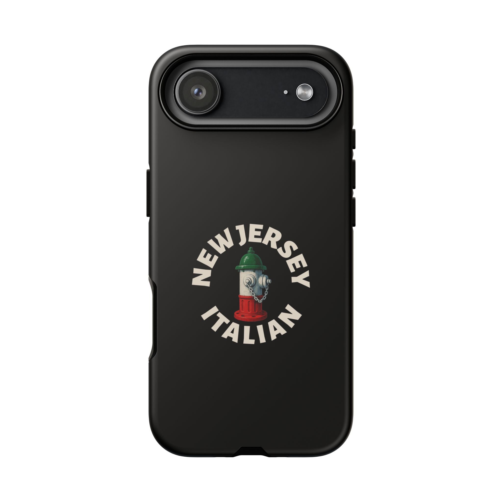 New Jersey Italian Black Phone Case, Tough Cases for iPhone, Gift for Italians, Stylish Phone Cover, Unique Phone Accessory