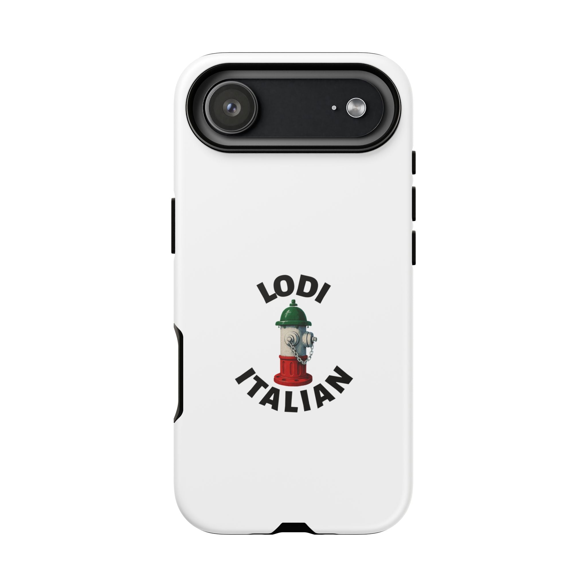 Lodi Italian White Phone Case, Urban Style Phone Cover, Tough Smartphone Case, Gift for Italian Heritage, Fun Streetwear Accessories