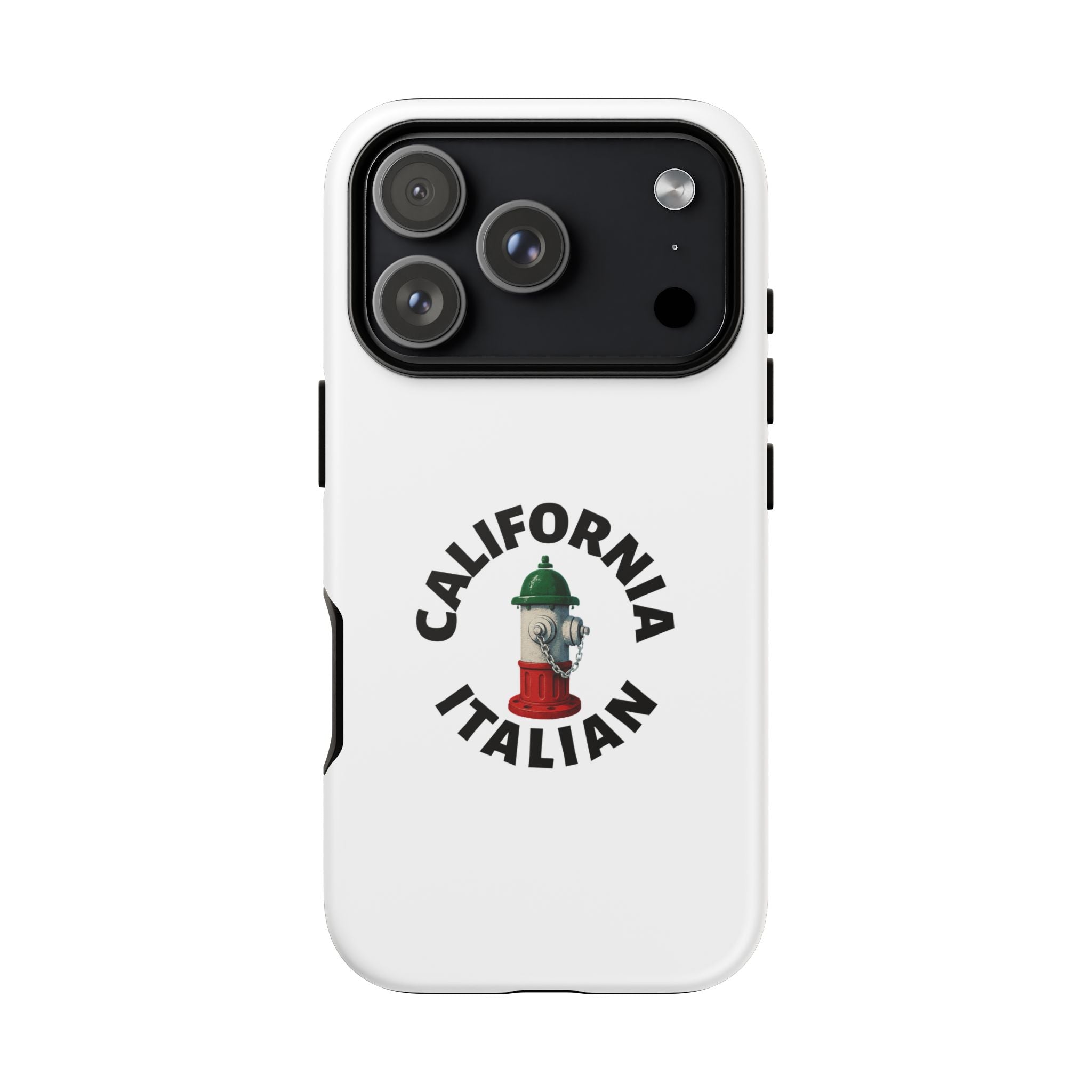 California Italian White Phone Case, Urban Style Phone Cover, Tough Smartphone Case, Gift for Italian Heritage, Fun Streetwear Accessories