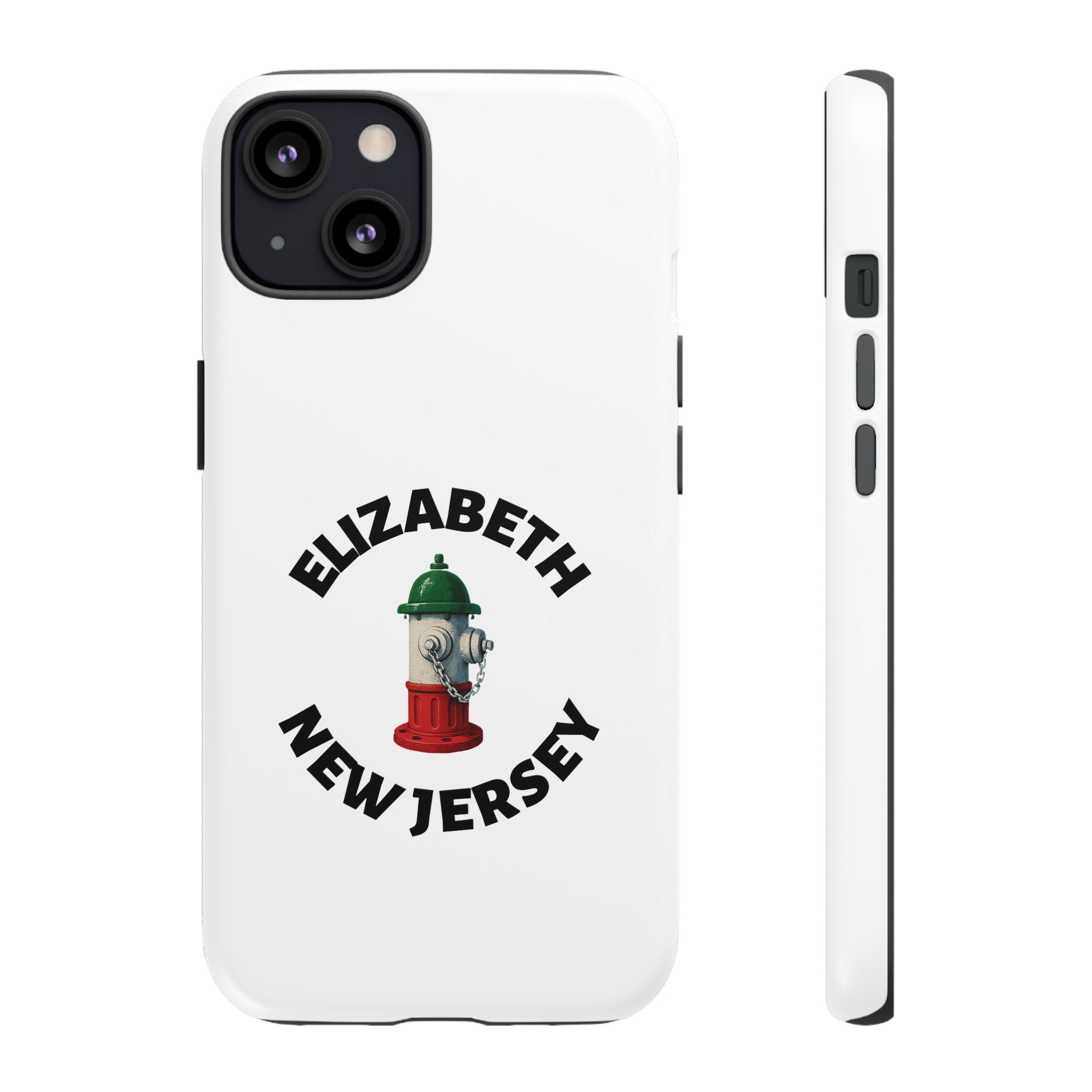 Elizabeth New Jersey White Phone Case, Urban Style Phone Cover, Tough Smartphone Case, Gift for Italian Heritage, Fun Streetwear Accessories