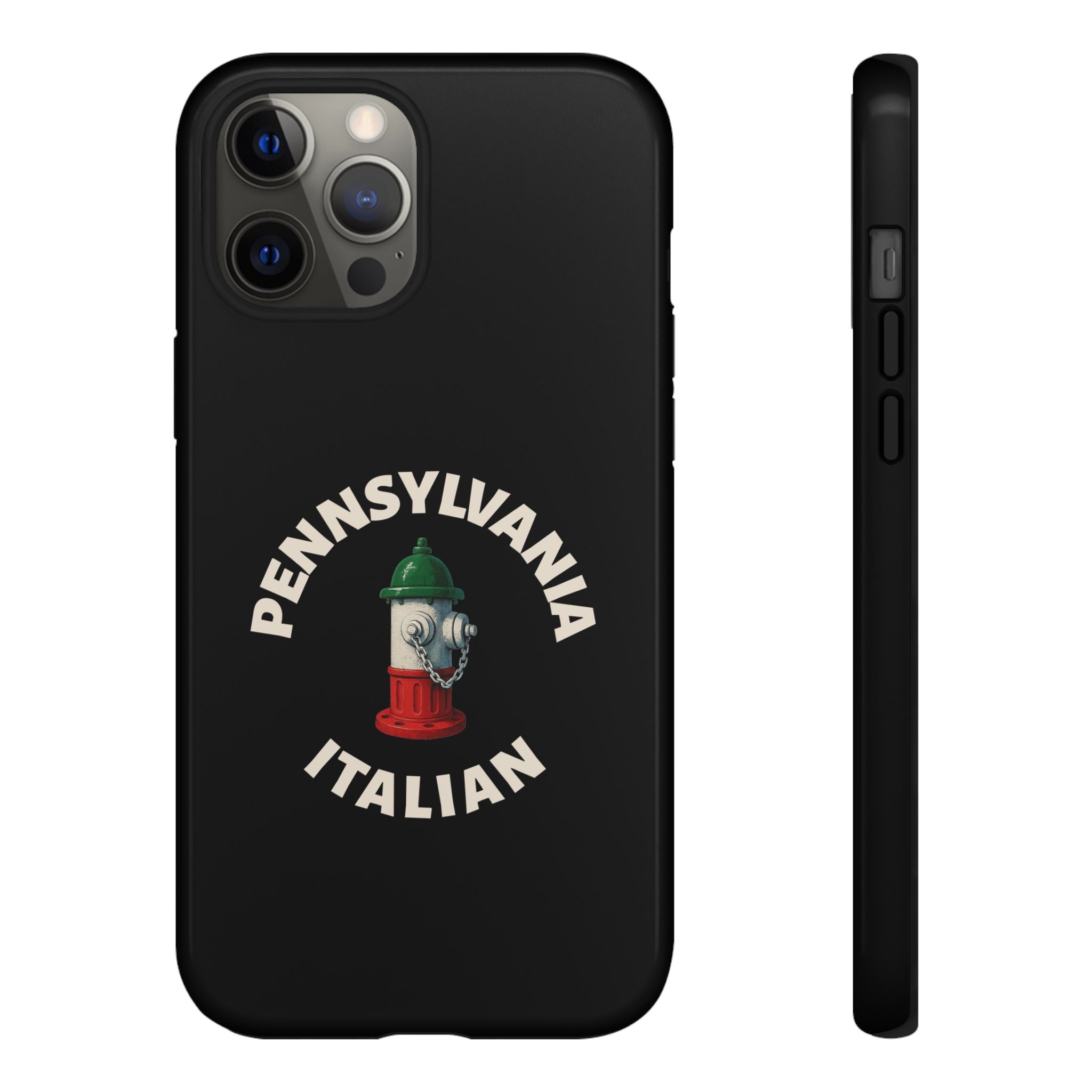 Pennsylvania Italian Black Phone Case, Tough Cases for iPhone, Gift for Italians, Stylish Phone Cover, Unique Phone Accessory