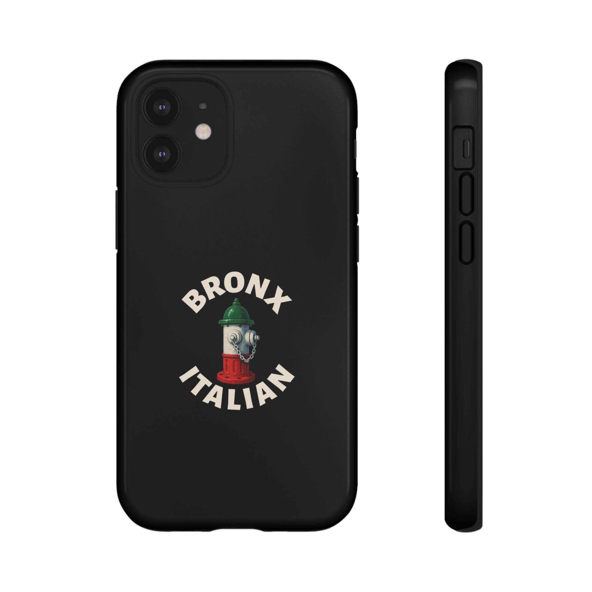 Bronx Italian Black Phone Case, Tough Cases for iPhone, Gift for Italians, Stylish Phone Cover, Unique Phone Accessory