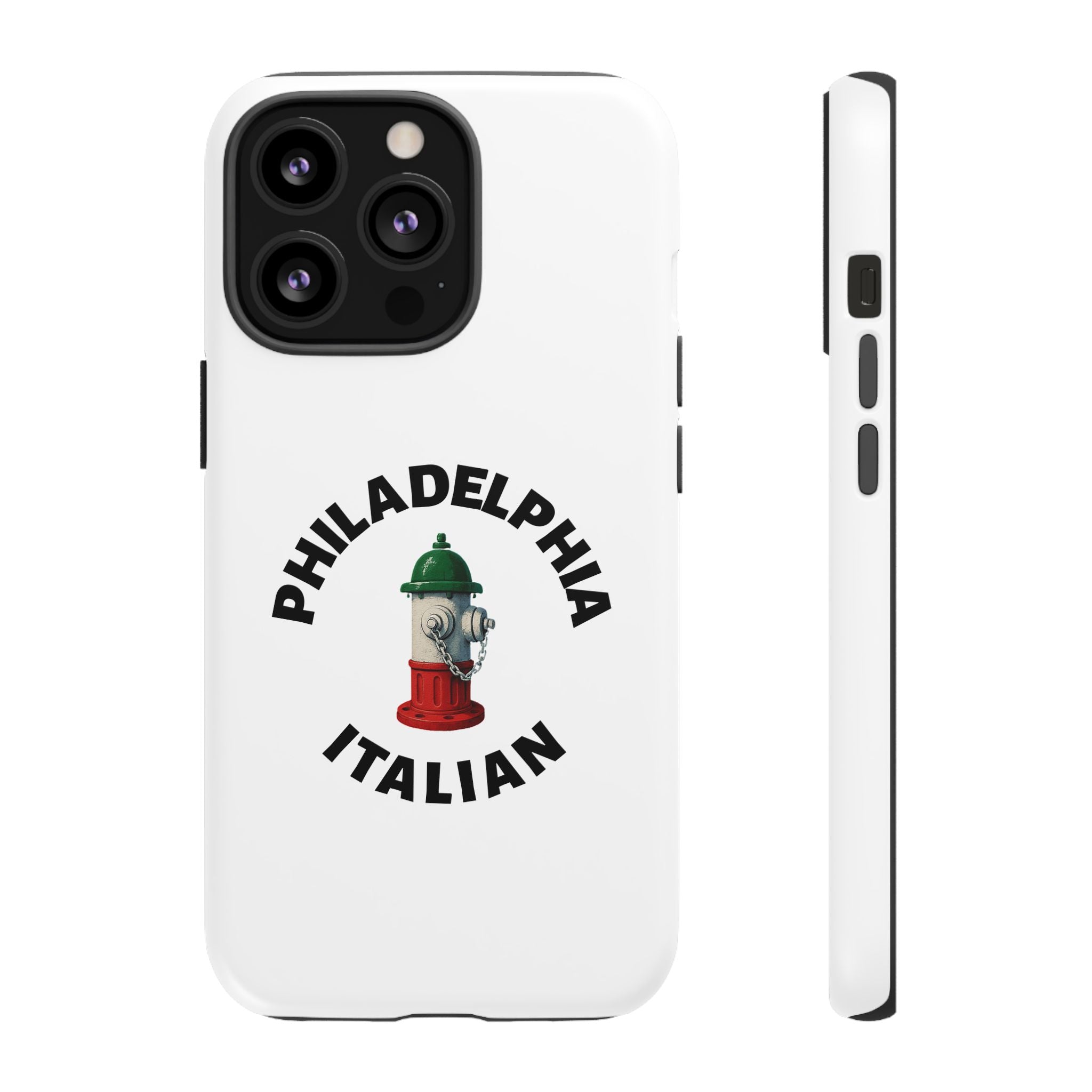 Philadelphia Italian White Phone Case, Urban Style Phone Cover, Tough Smartphone Case, Gift for Italian Heritage, Fun Streetwear Accessories