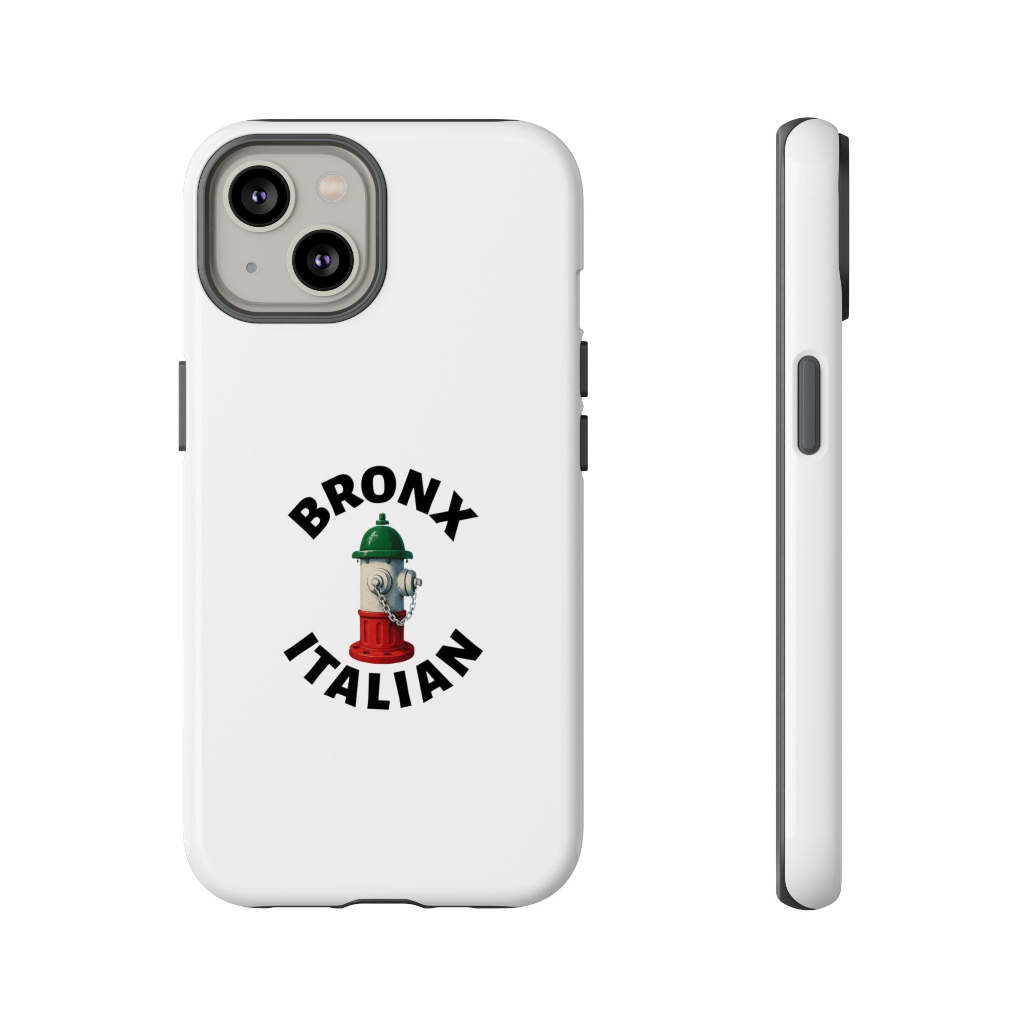 Bronx Italian White Phone Case, Urban Style Phone Cover, Tough Smartphone Case, Gift for Italian Heritage, Fun Streetwear Accessories