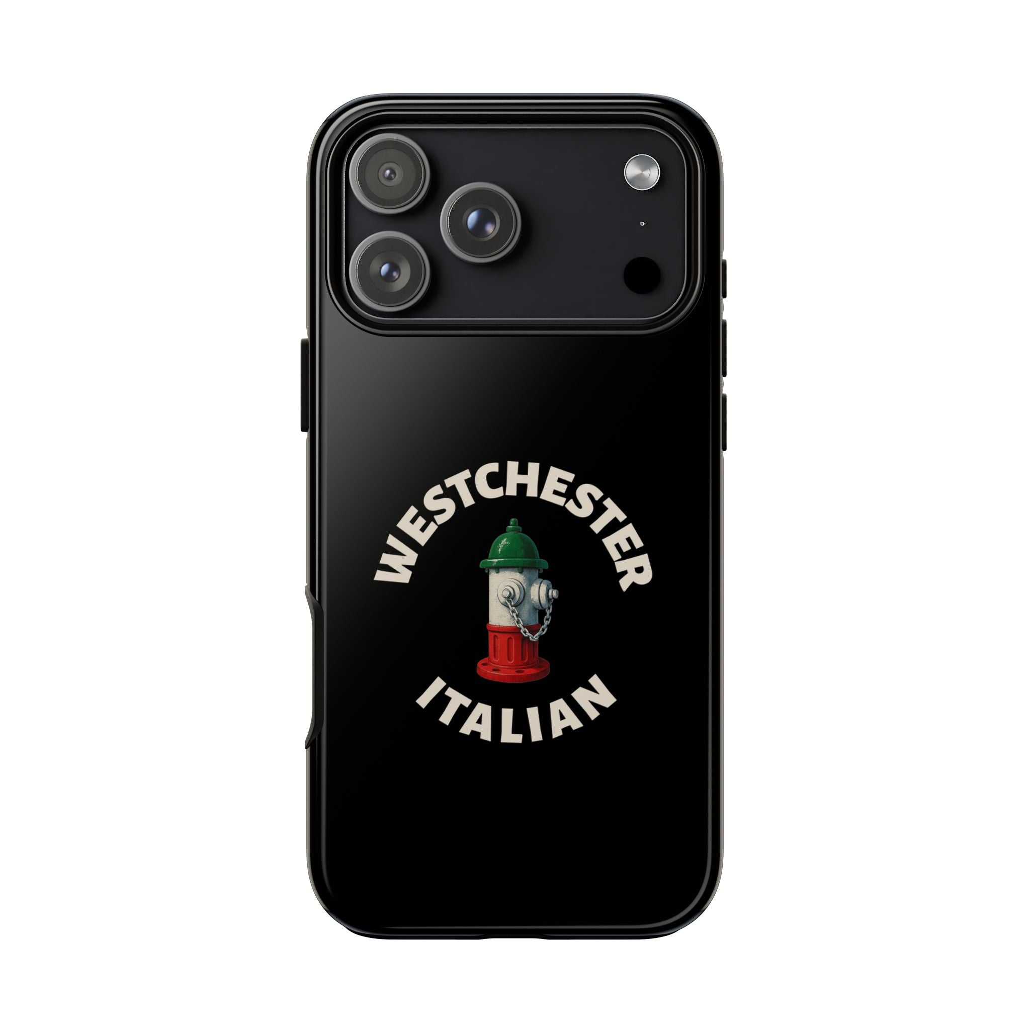 Westchester Italian Black Phone Case, Tough Cases for iPhone, Gift for Italians, Stylish Phone Cover, Unique Phone Accessory