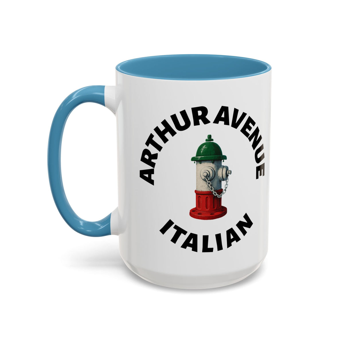 Arthur Avenue Coffee Mug with Fire Hydrant Design, Unique Gift for Italians, Fun Kitchen Decor