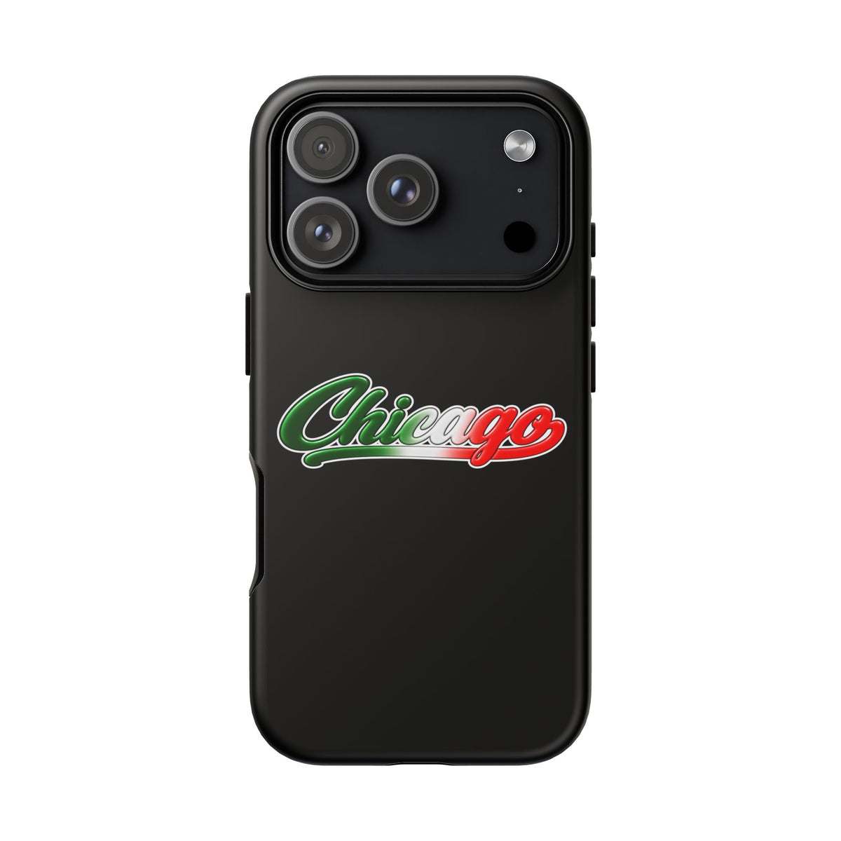 Chicago Black Phone Case, Tough Cases for iPhone, Gift for Italians, Stylish Phone Cover, Unique Phone Accessory