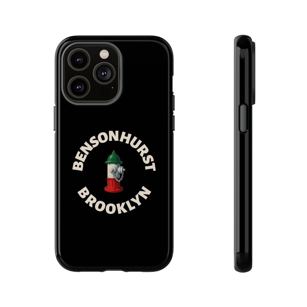 Bensonhurst Brooklyn Black Phone Case, Tough Cases for iPhone, Gift for Italians, Stylish Phone Cover, Unique Phone Accessory