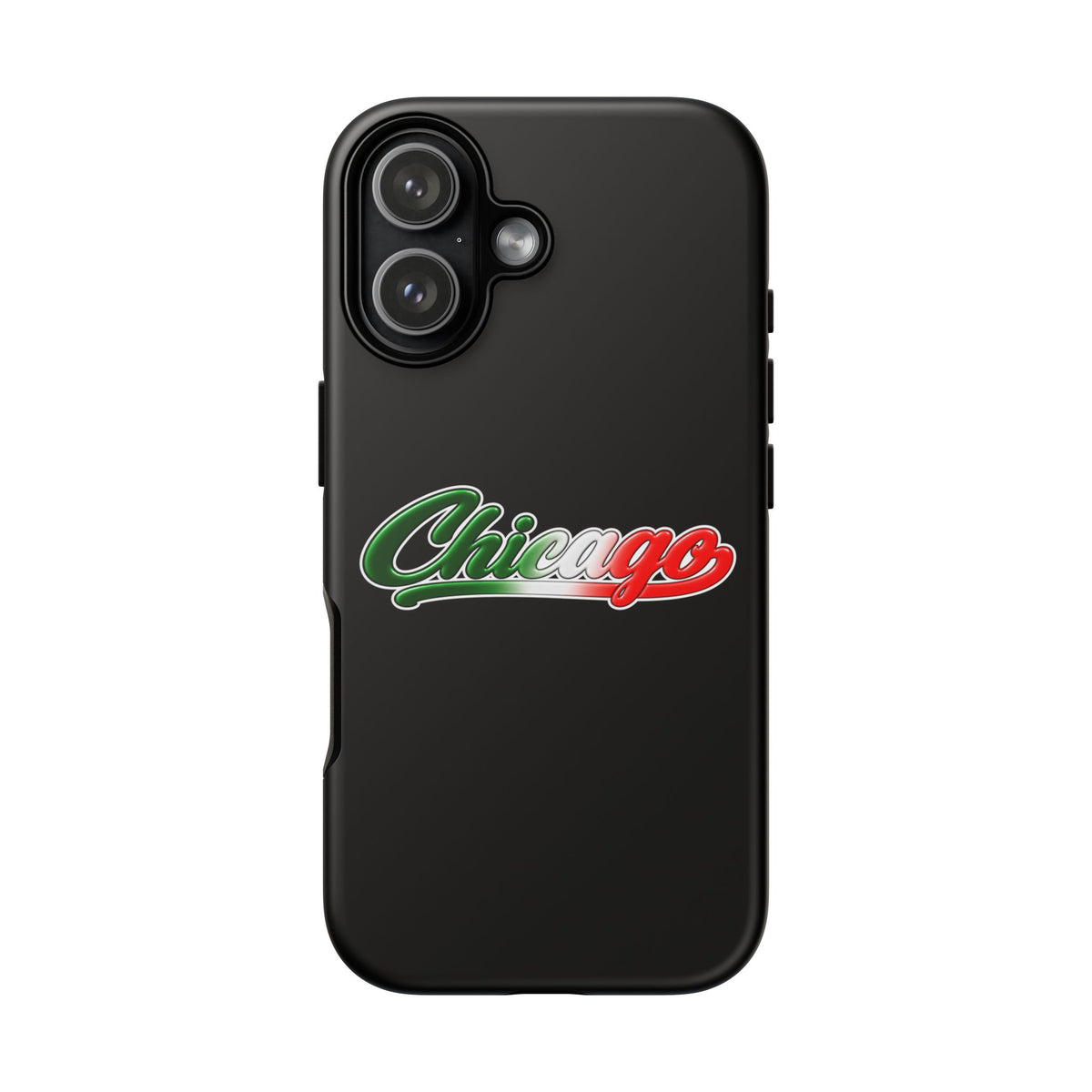 Chicago Black Phone Case, Tough Cases for iPhone, Gift for Italians, Stylish Phone Cover, Unique Phone Accessory