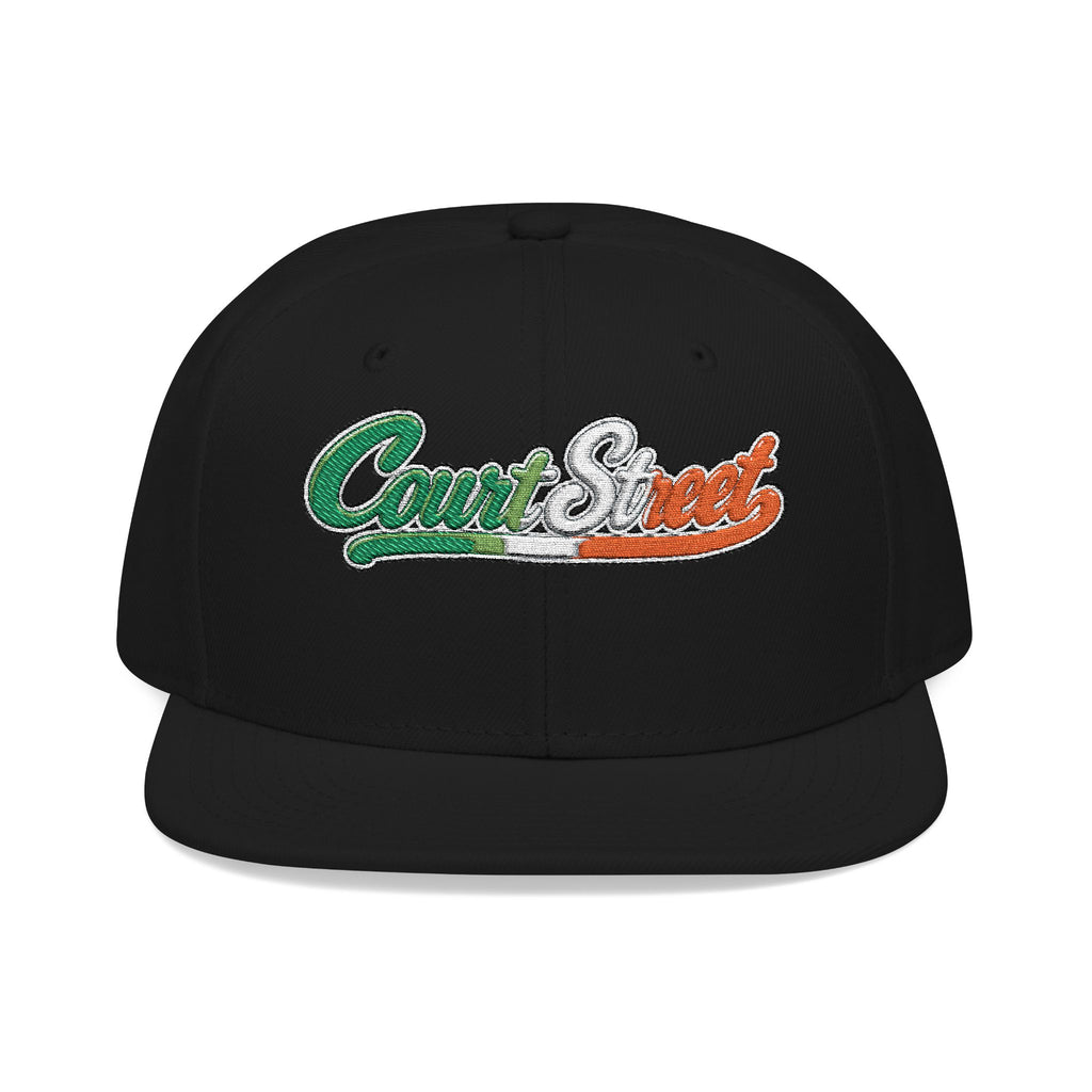 Court Street Italian Embroidered Snapback Hat | Street Sign Patch Cap