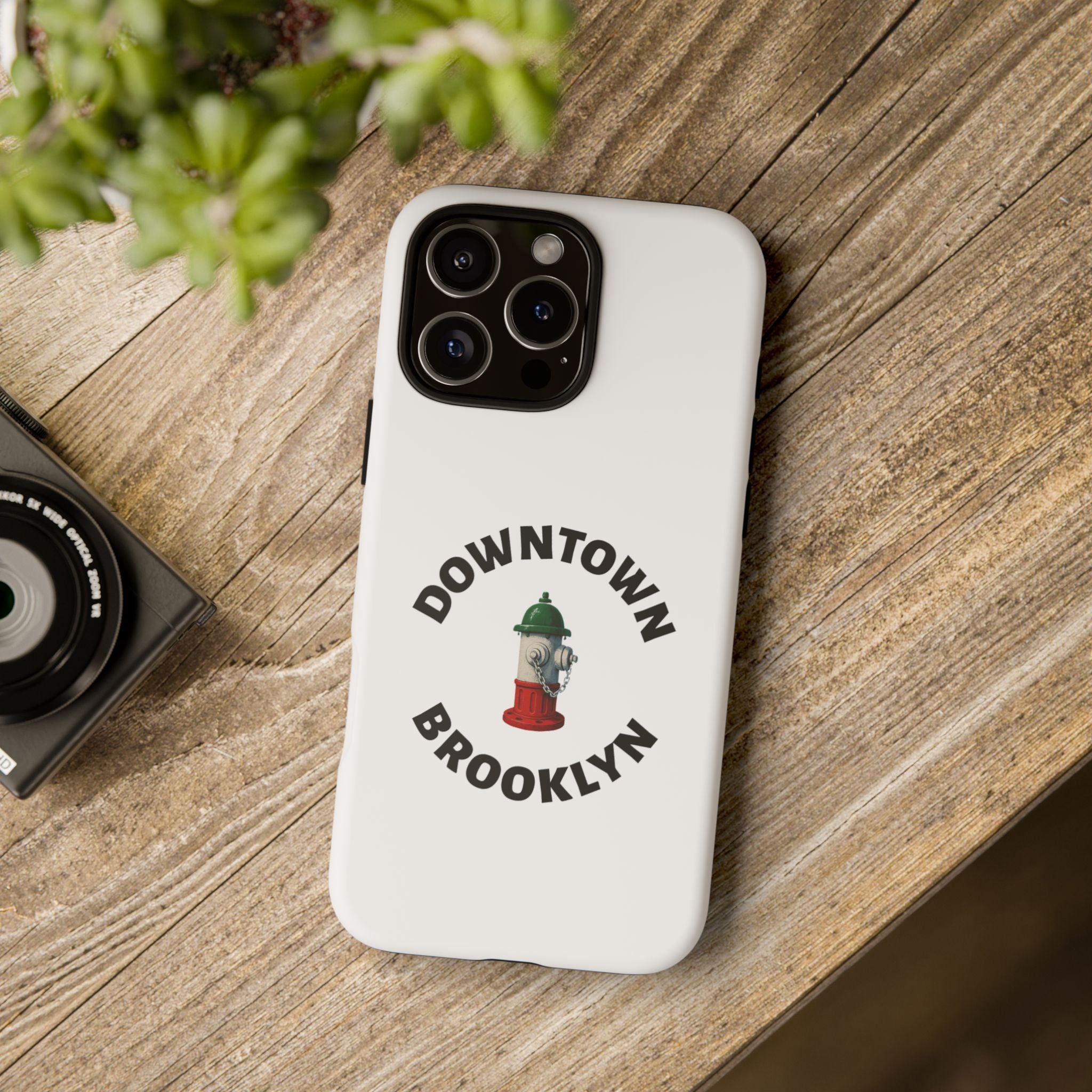Downtown Brooklyn White Phone Case, Urban Style Phone Cover, Tough Smartphone Case, Gift for Italian Heritage, Fun Streetwear Accessories