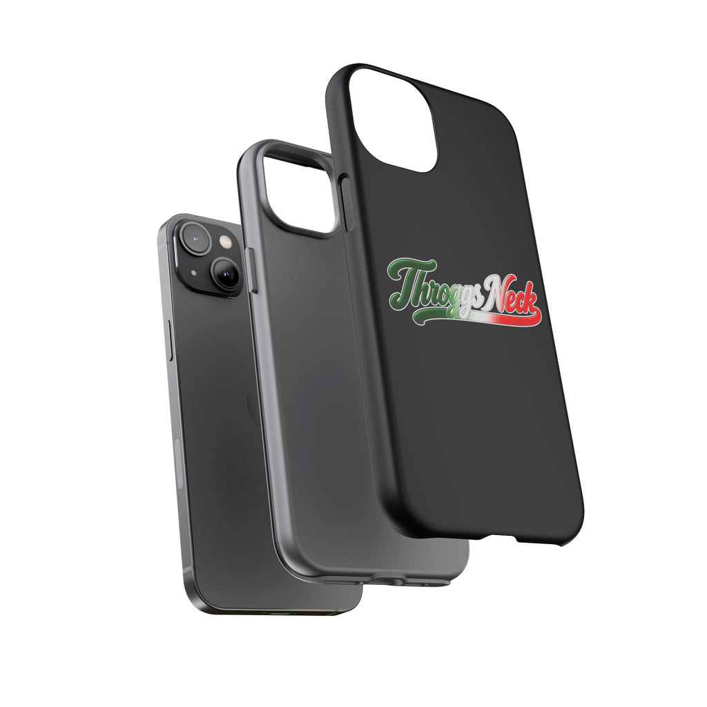 Throggs Neck Black Phone Case, Tough Cases for iPhone, Gift for Italians, Stylish Phone Cover, Unique Phone Accessory