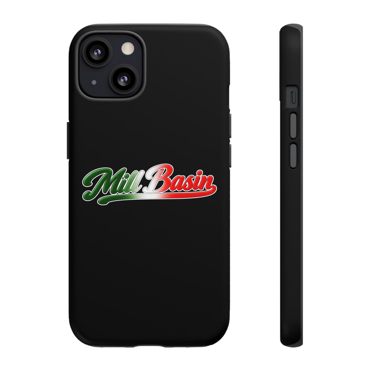 Mill Basin Black Phone Case, Tough Cases for iPhone, Gift for Italians, Stylish Phone Cover, Unique Phone Accessory