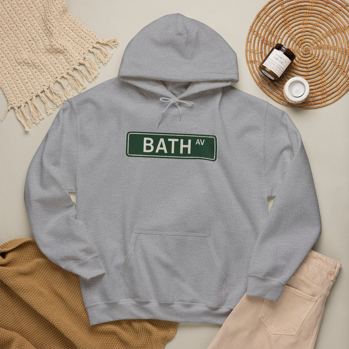 Bath AV Hoodie — Italian Flag Script Pullover