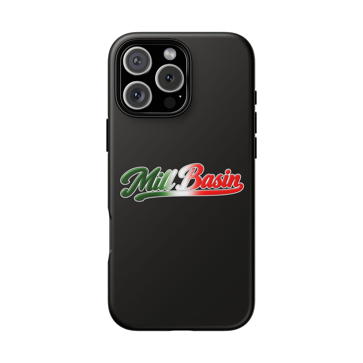 Mill Basin Black Phone Case, Tough Cases for iPhone, Gift for Italians, Stylish Phone Cover, Unique Phone Accessory