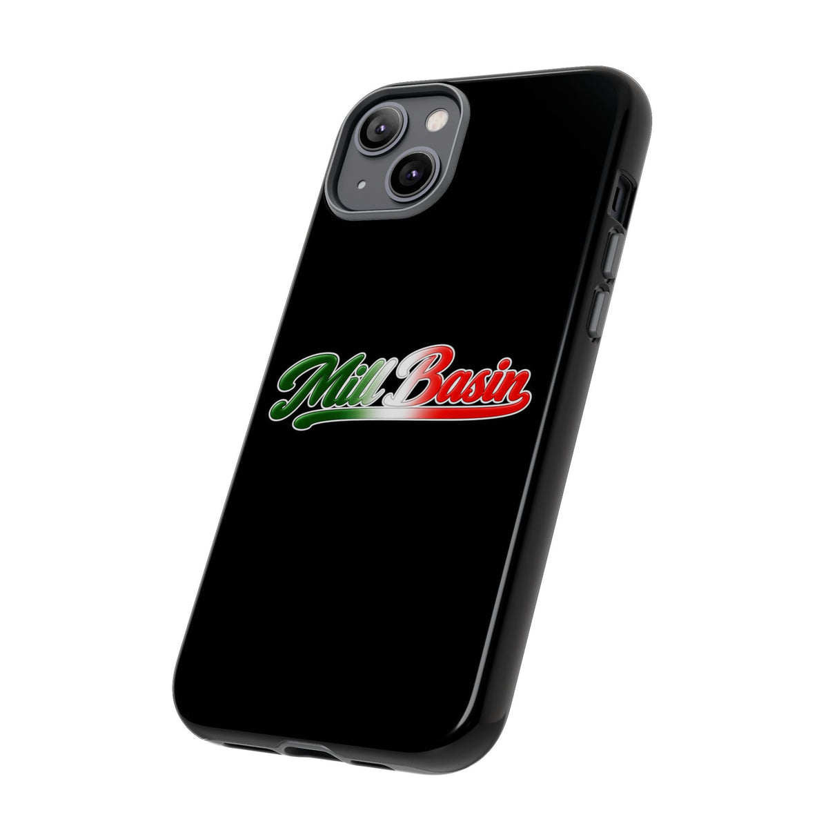 Mill Basin Black Phone Case, Tough Cases for iPhone, Gift for Italians, Stylish Phone Cover, Unique Phone Accessory