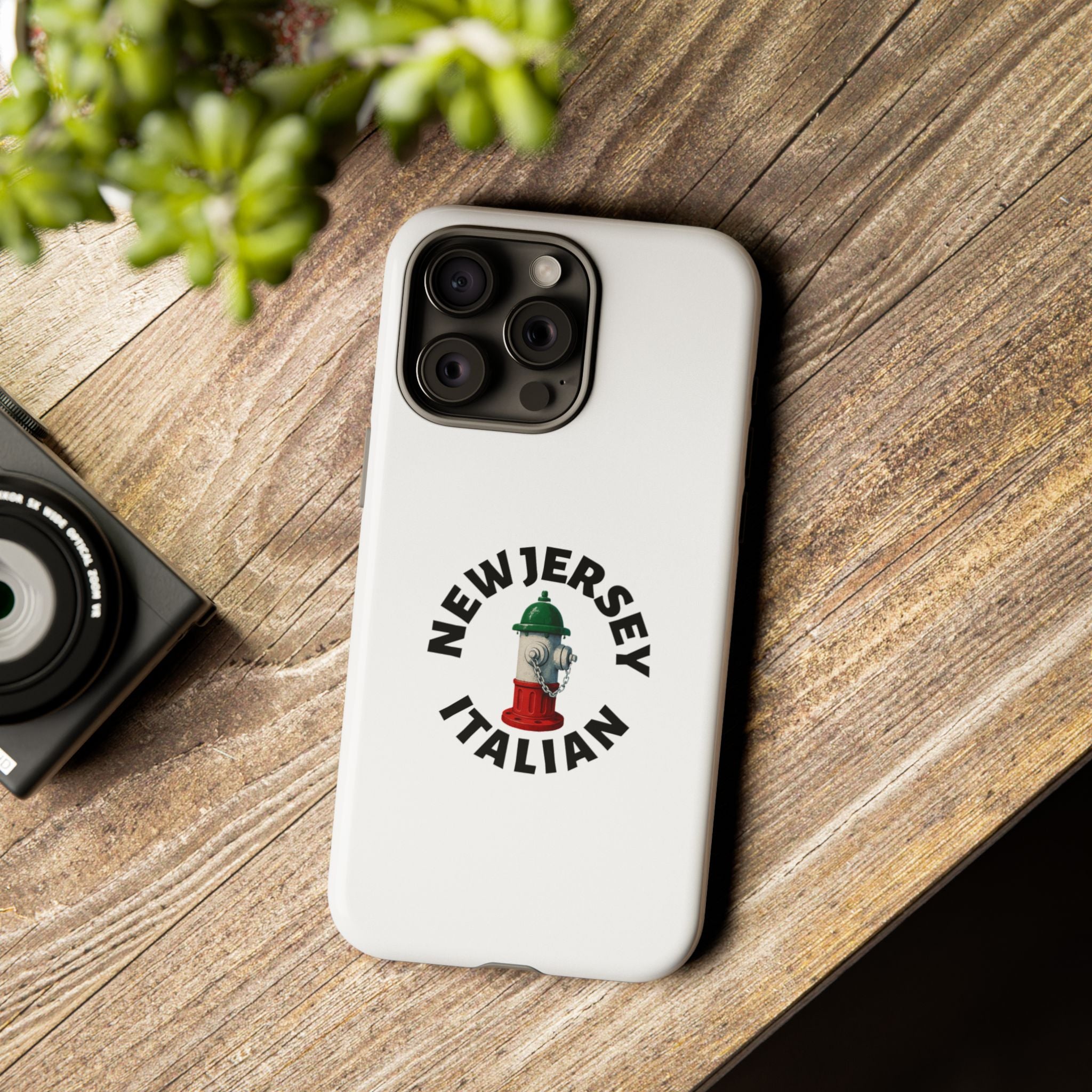 New Jersey Italian White Phone Case, Urban Style Phone Cover, Tough Smartphone Case, Gift for Italian Heritage, Fun Streetwear Accessories