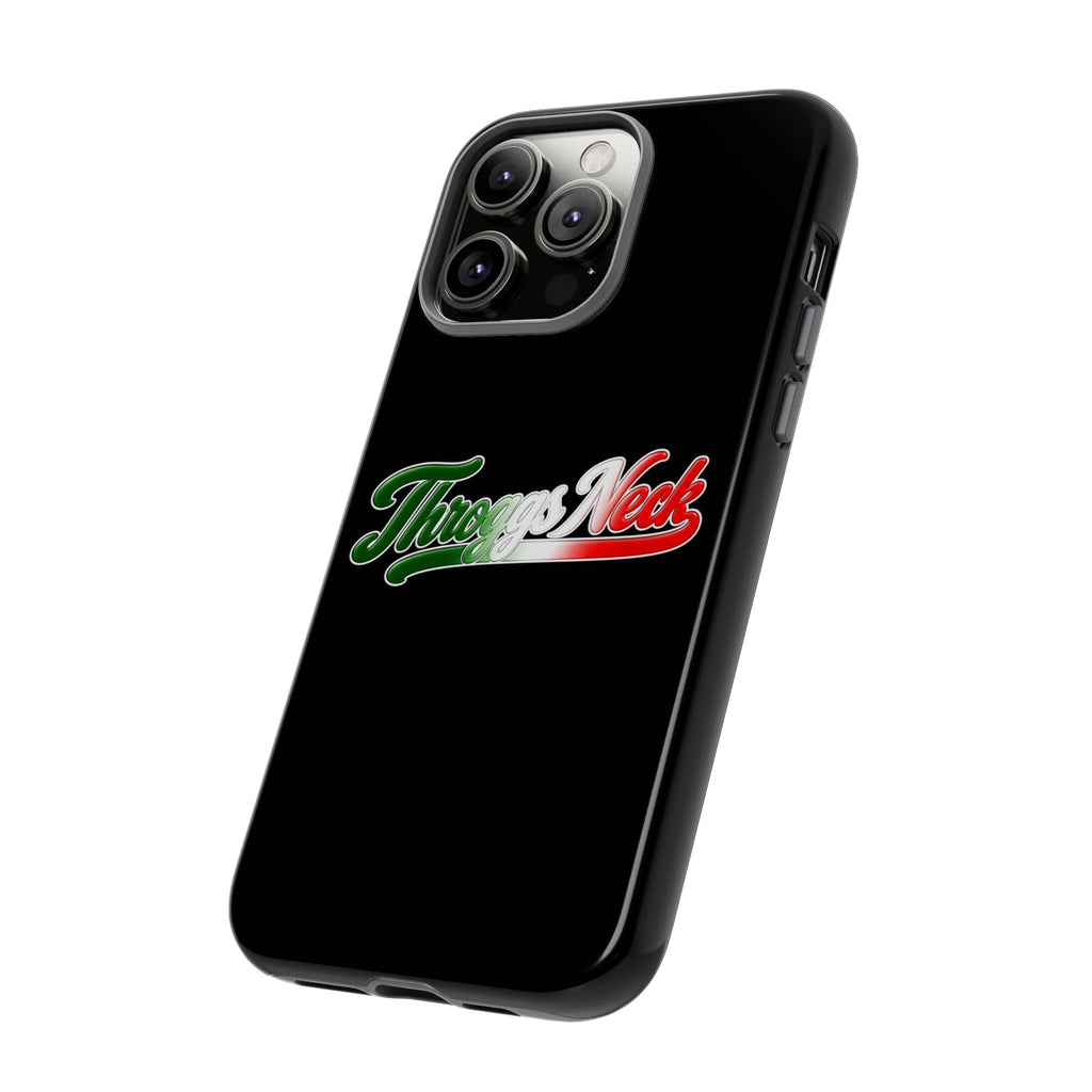Throggs Neck Black Phone Case, Tough Cases for iPhone, Gift for Italians, Stylish Phone Cover, Unique Phone Accessory