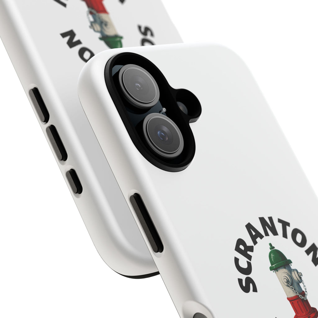 Scranton Italian White Phone Case, Urban Style Phone Cover, Tough Smartphone Case, Gift for Italian Heritage, Fun Streetwear Accessories