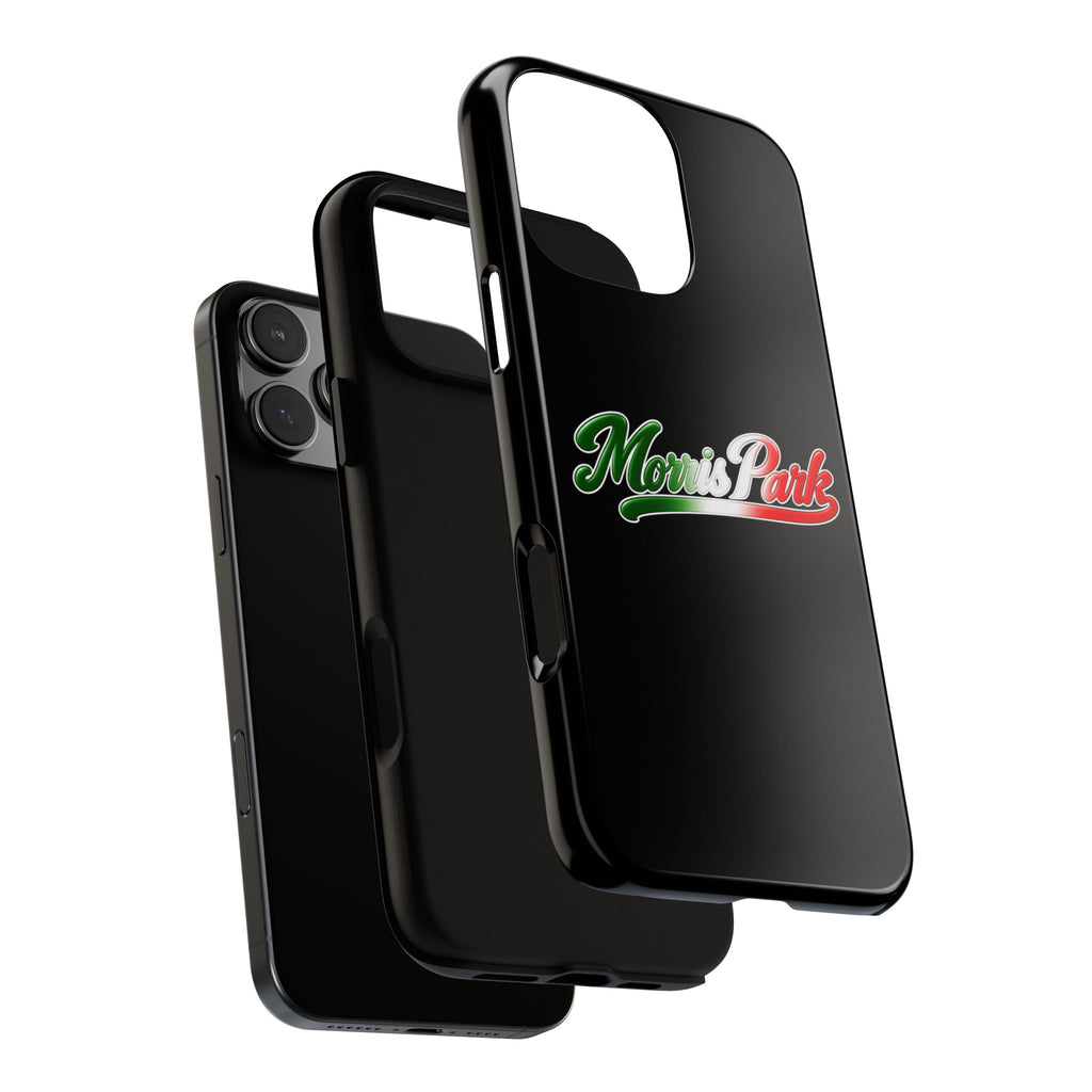 Morris Park Black Phone Case, Tough Cases for iPhone, Gift for Italians, Stylish Phone Cover, Unique Phone Accessory