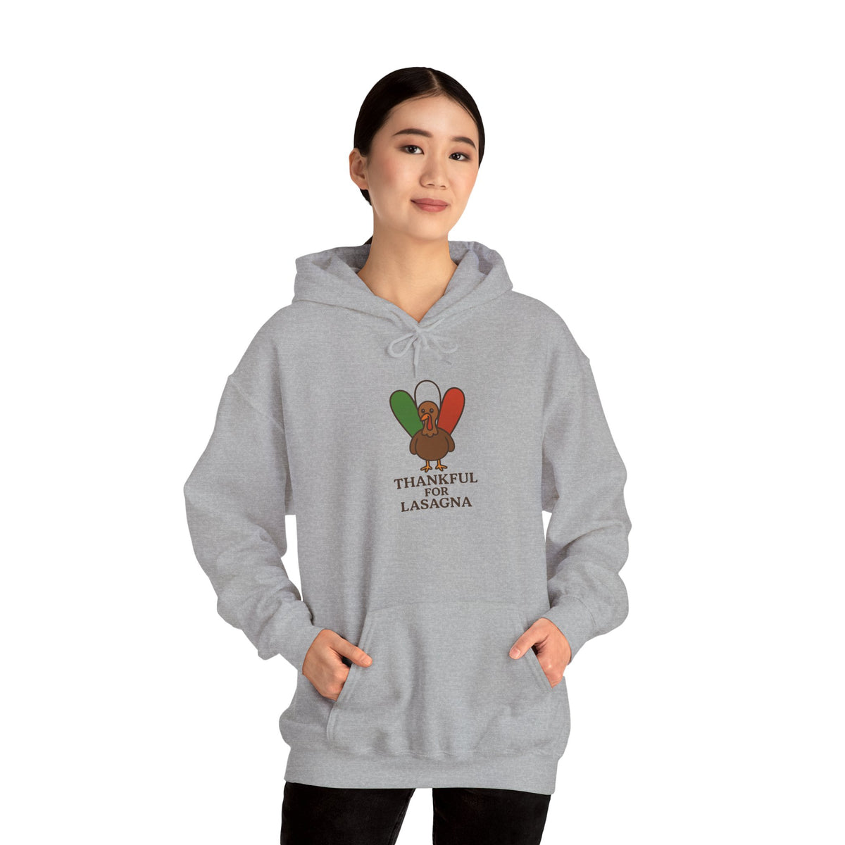 Thanks for Lasagna Hoodie — Italian Flag Script Pullover