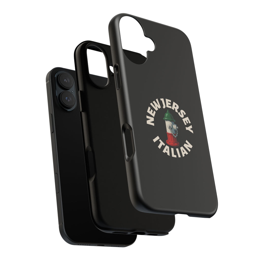 New Jersey Italian Black Phone Case, Tough Cases for iPhone, Gift for Italians, Stylish Phone Cover, Unique Phone Accessory