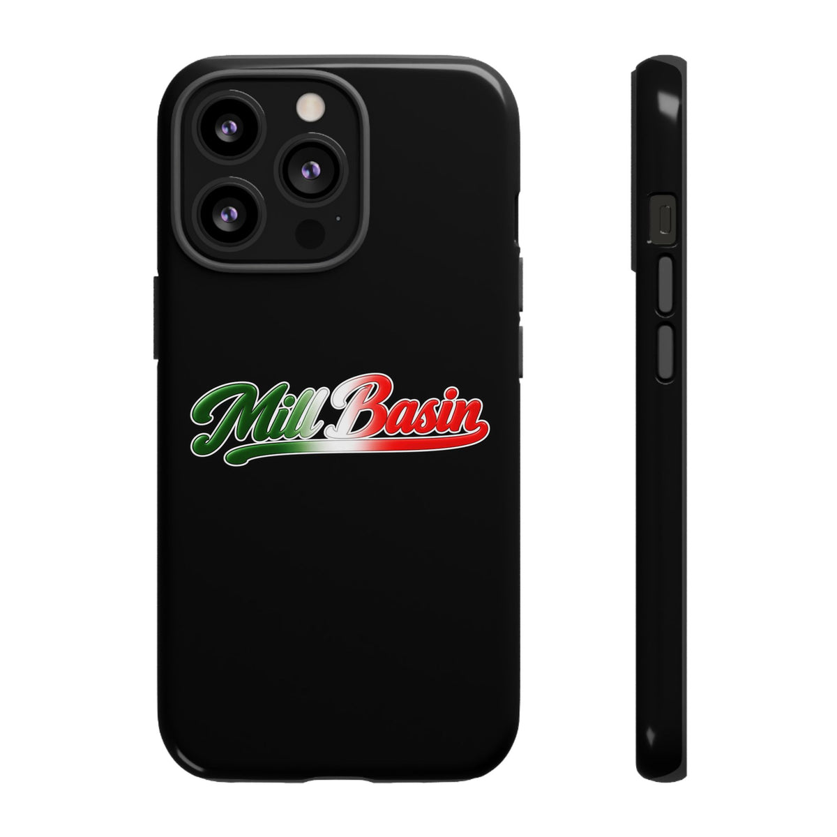Mill Basin Black Phone Case, Tough Cases for iPhone, Gift for Italians, Stylish Phone Cover, Unique Phone Accessory