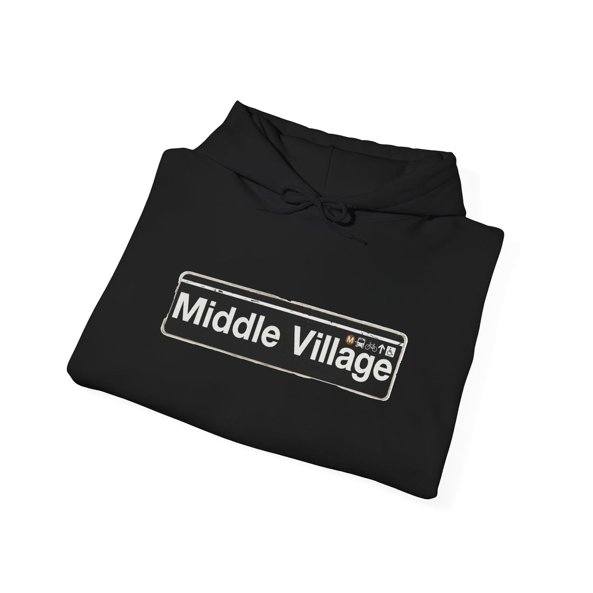 Middle Village Hoodie — Italian Flag Script Pullover