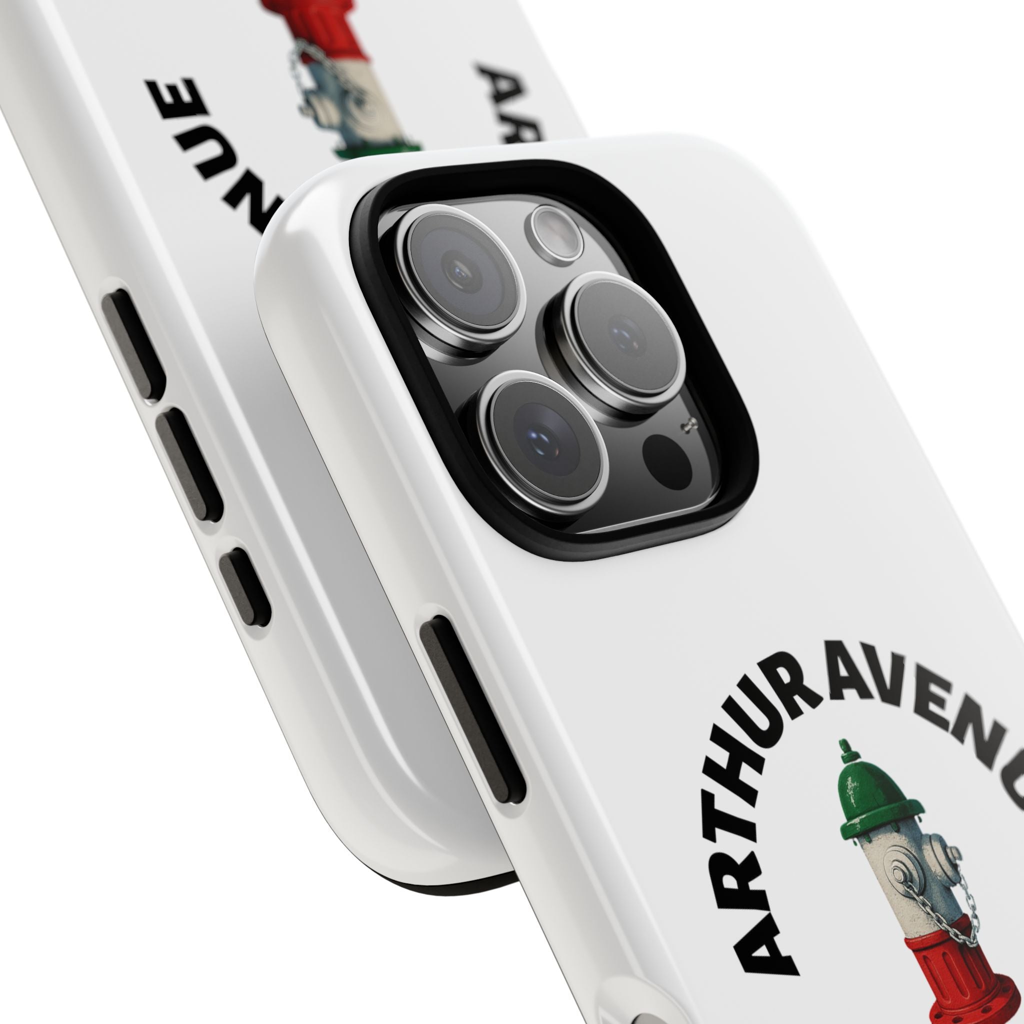 Arthur Avenue Italian White Phone Case, Urban Style Phone Cover, Tough Smartphone Case, Gift for Italian Heritage, Fun Streetwear Accessories
