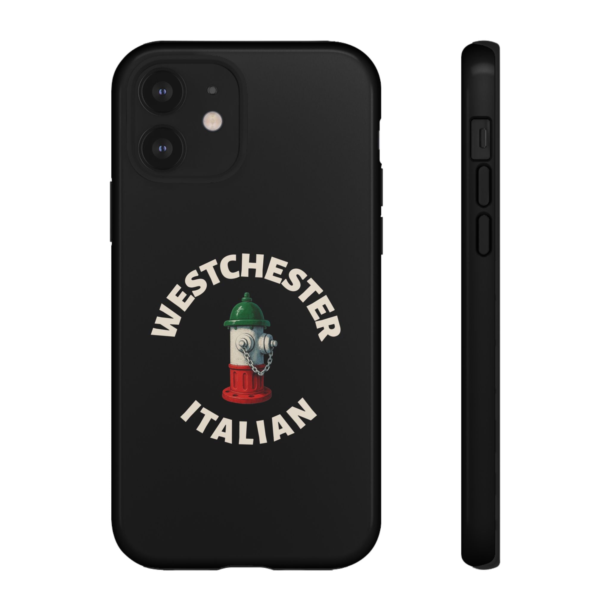 Westchester Italian Black Phone Case, Tough Cases for iPhone, Gift for Italians, Stylish Phone Cover, Unique Phone Accessory
