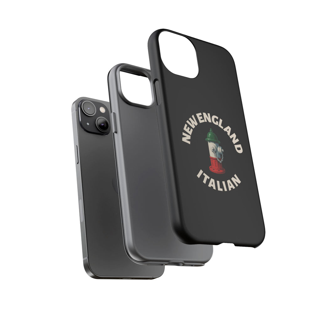 New England Italian Black Phone Case, Tough Cases for iPhone, Gift for Italians, Stylish Phone Cover, Unique Phone Accessory