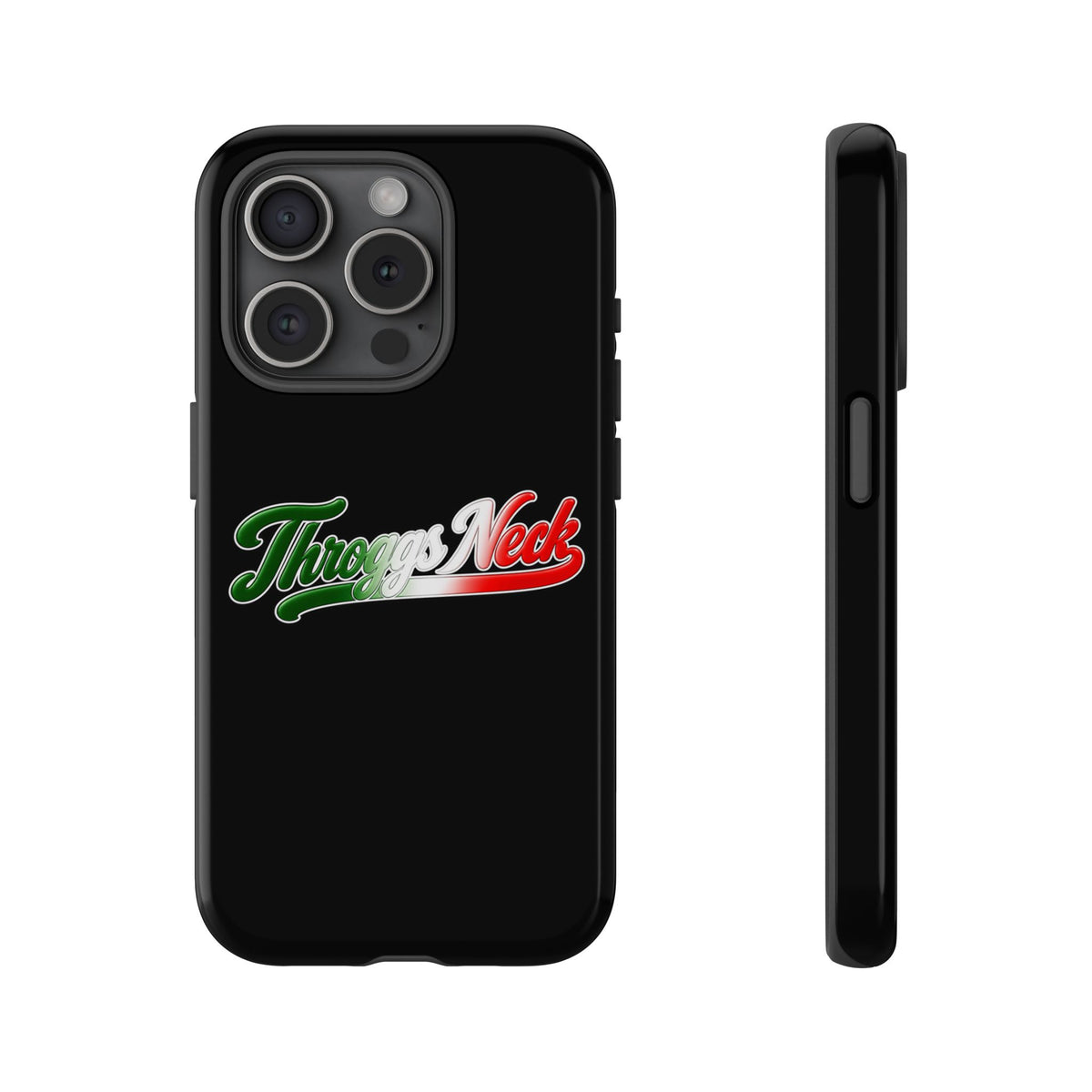 Throggs Neck Black Phone Case, Tough Cases for iPhone, Gift for Italians, Stylish Phone Cover, Unique Phone Accessory