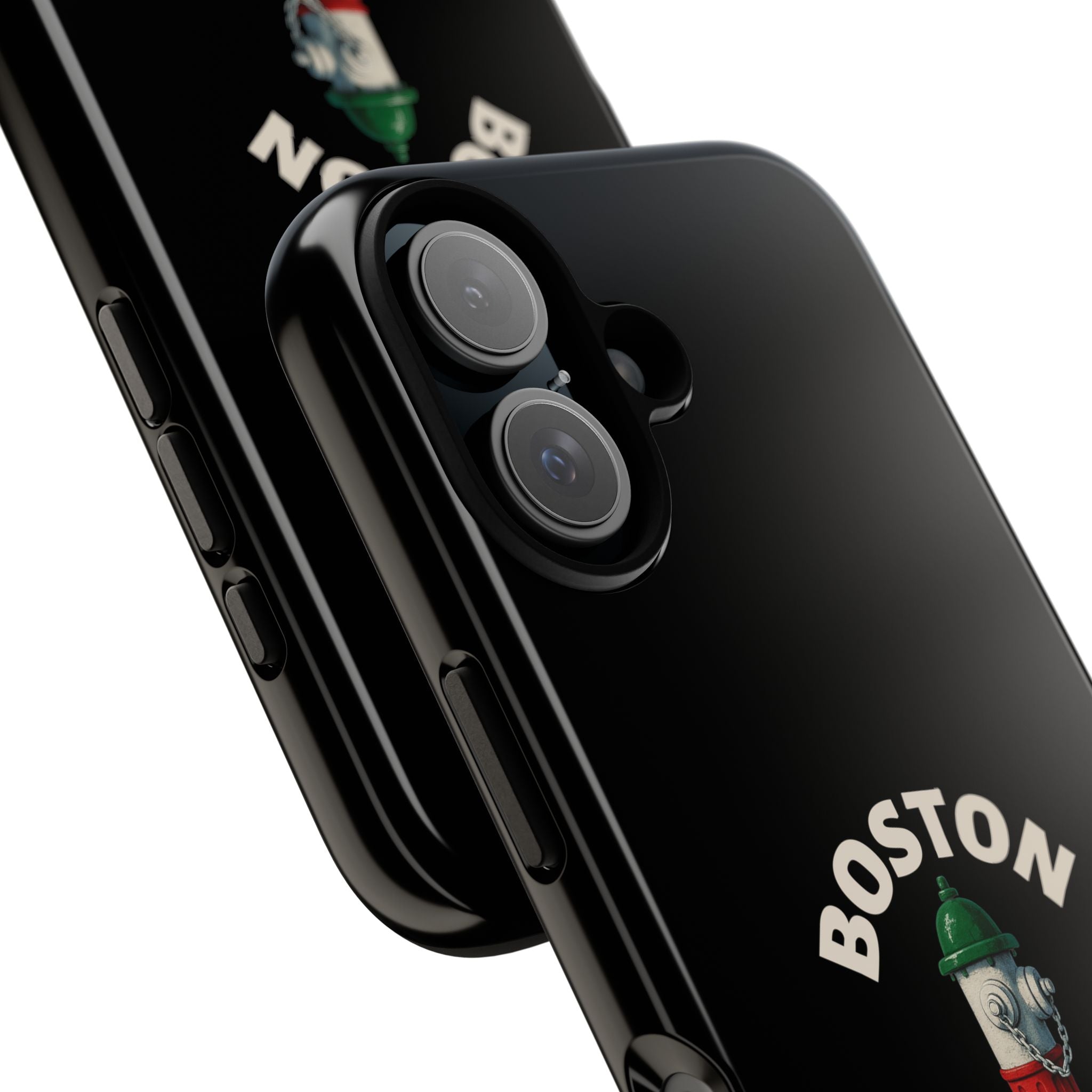 Boston Italian Black Phone Case, Tough Cases for iPhone, Gift for Italians, Stylish Phone Cover, Unique Phone Accessory