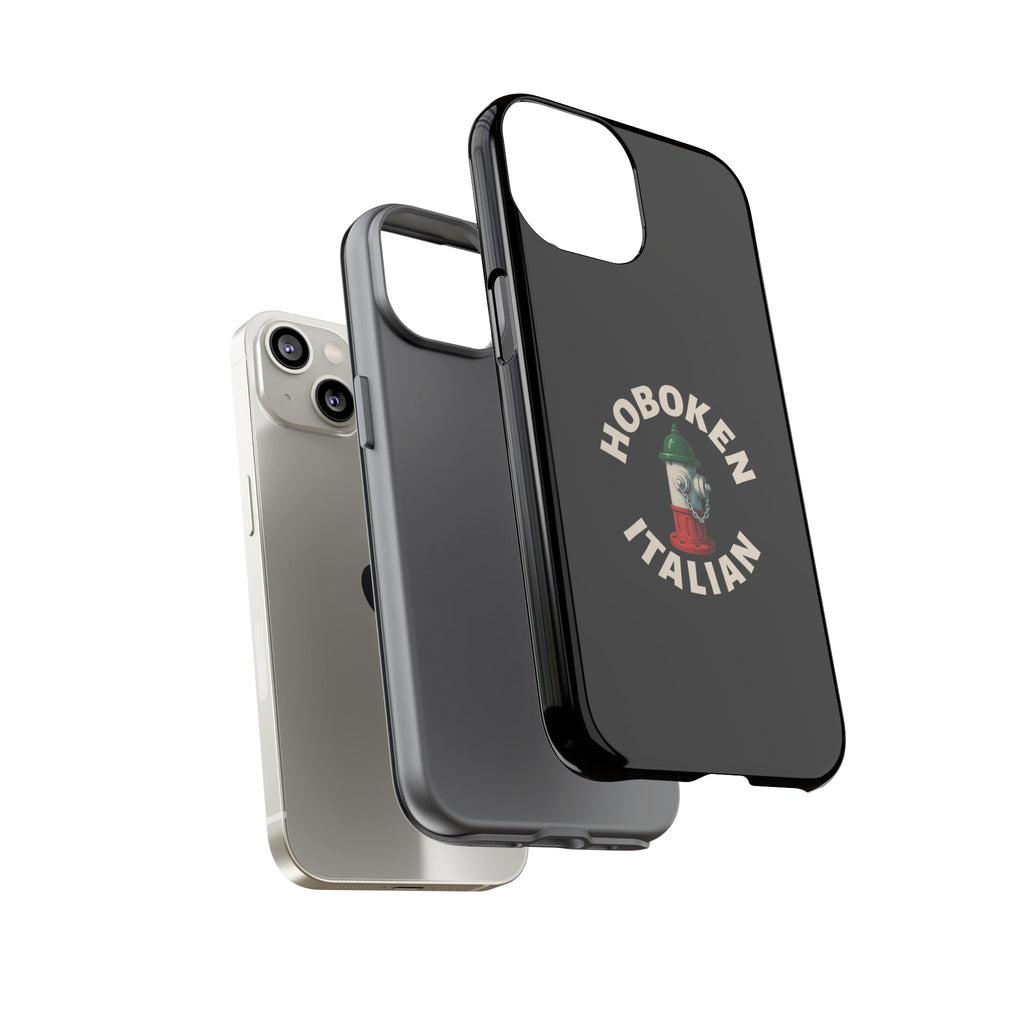 Hoboken Italian Black Phone Case, Tough Cases for iPhone, Gift for Italians, Stylish Phone Cover, Unique Phone Accessory