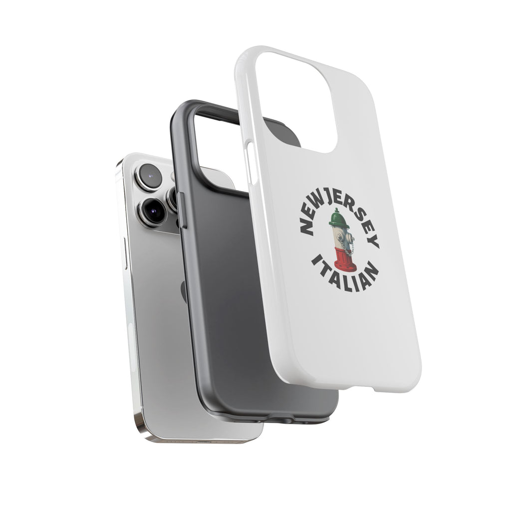 New Jersey Italian White Phone Case, Urban Style Phone Cover, Tough Smartphone Case, Gift for Italian Heritage, Fun Streetwear Accessories