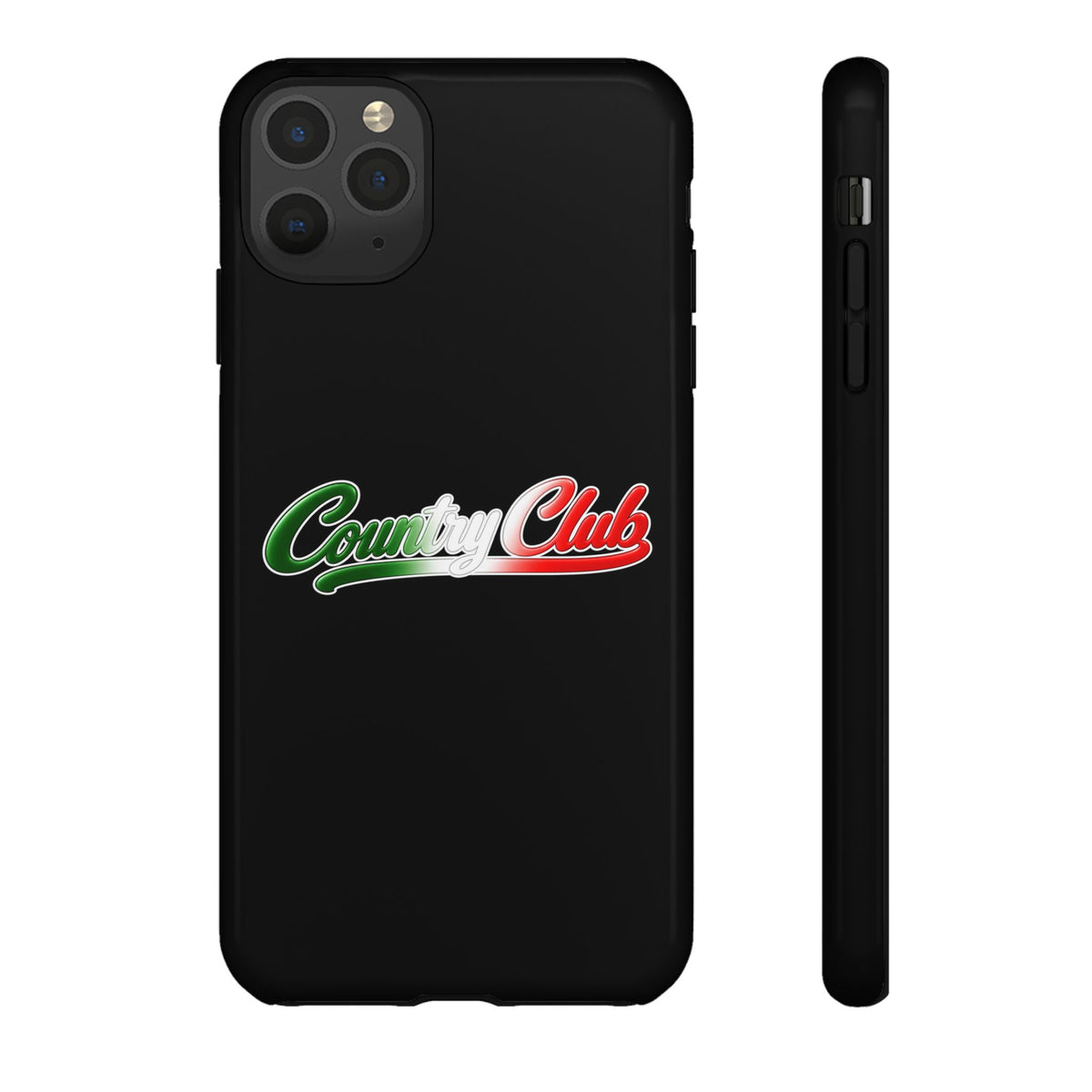 Country Club Black Phone Case, Tough Cases for iPhone, Gift for Italians, Stylish Phone Cover, Unique Phone Accessory
